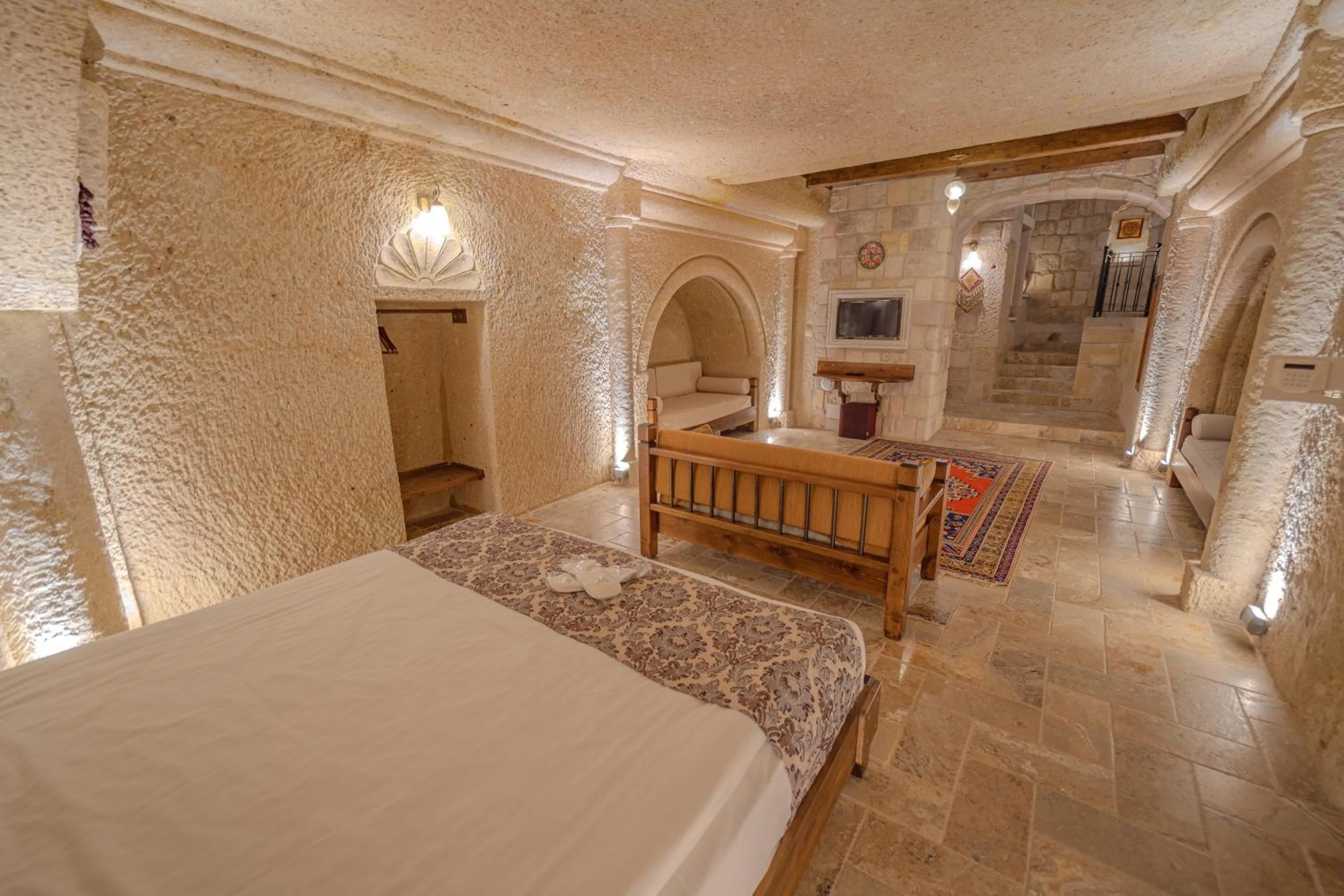 Bed in Zara Cave Hotel