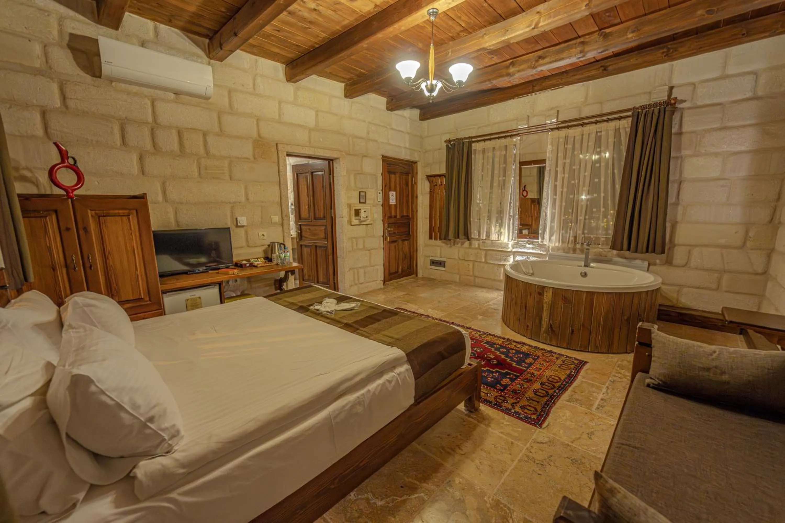 Living room, Bed in Zara Cave Hotel