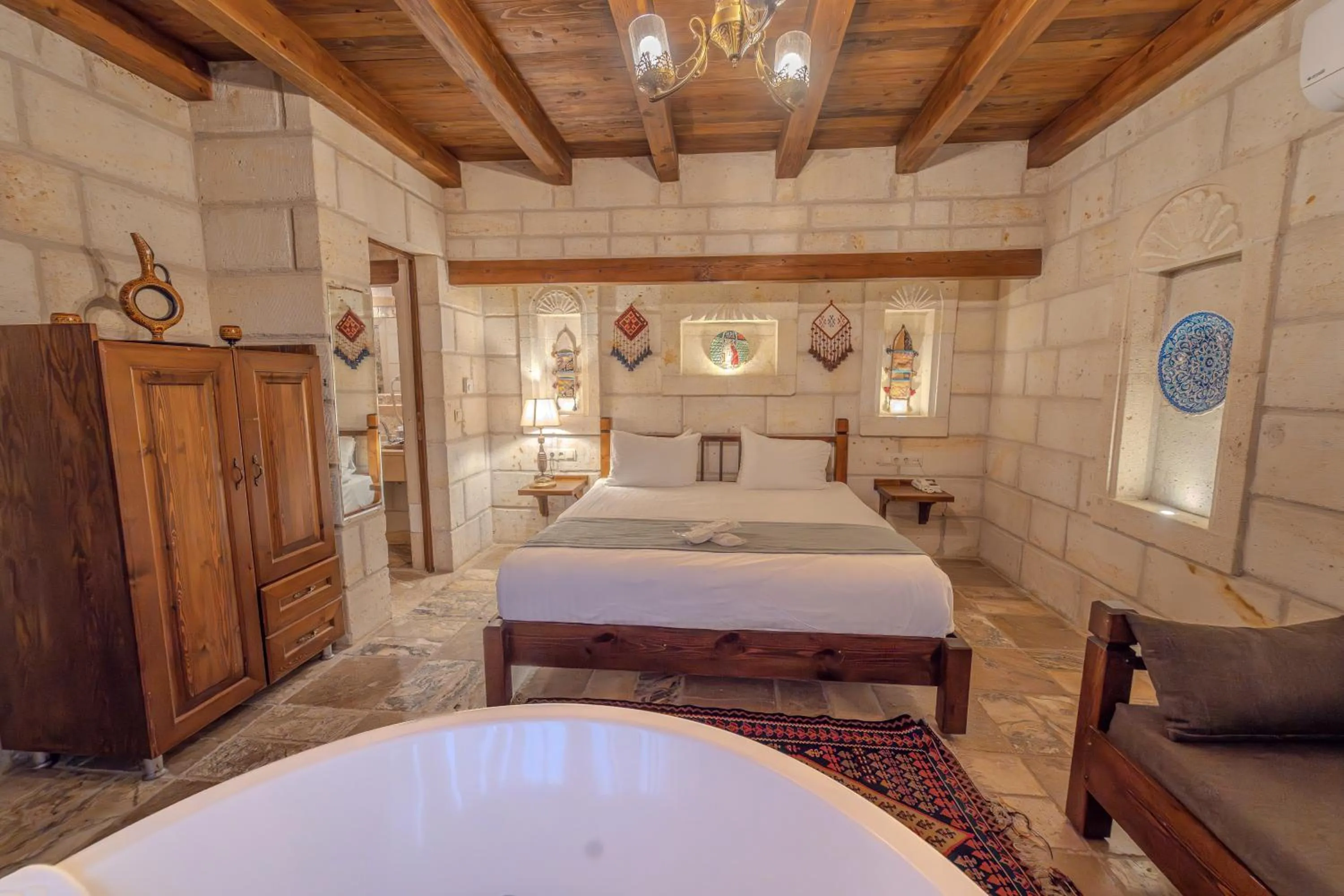 Bed in Zara Cave Hotel