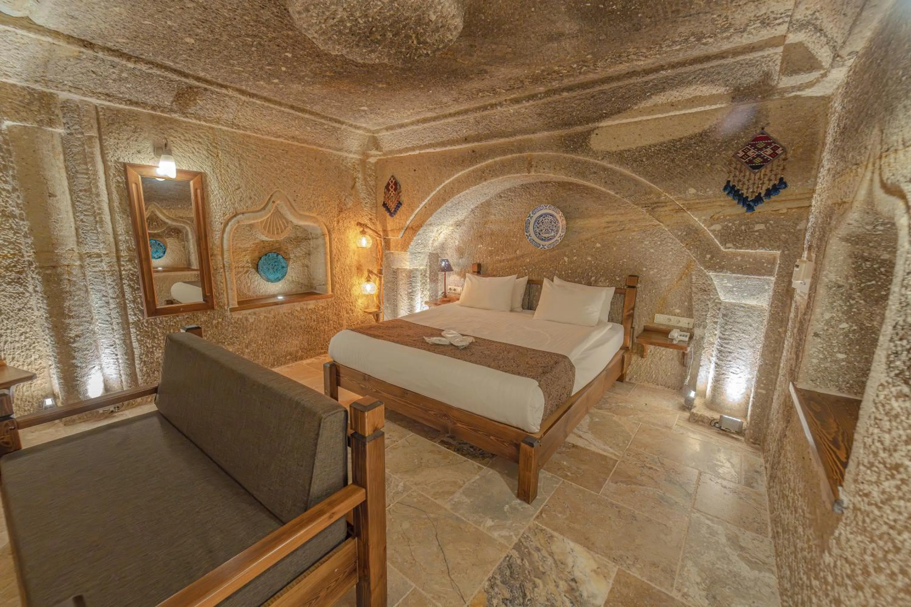 Bed in Zara Cave Hotel