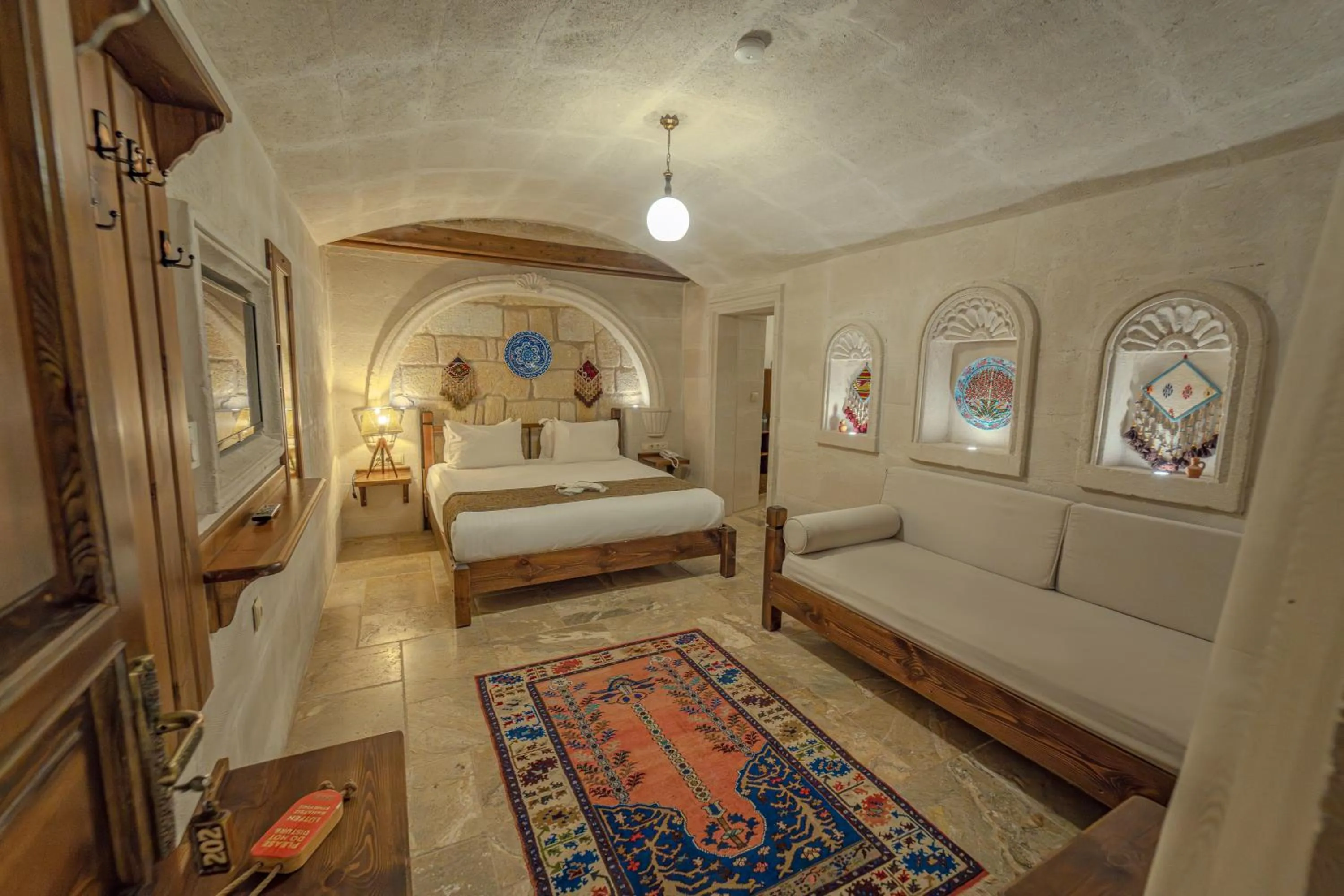 Bed in Zara Cave Hotel