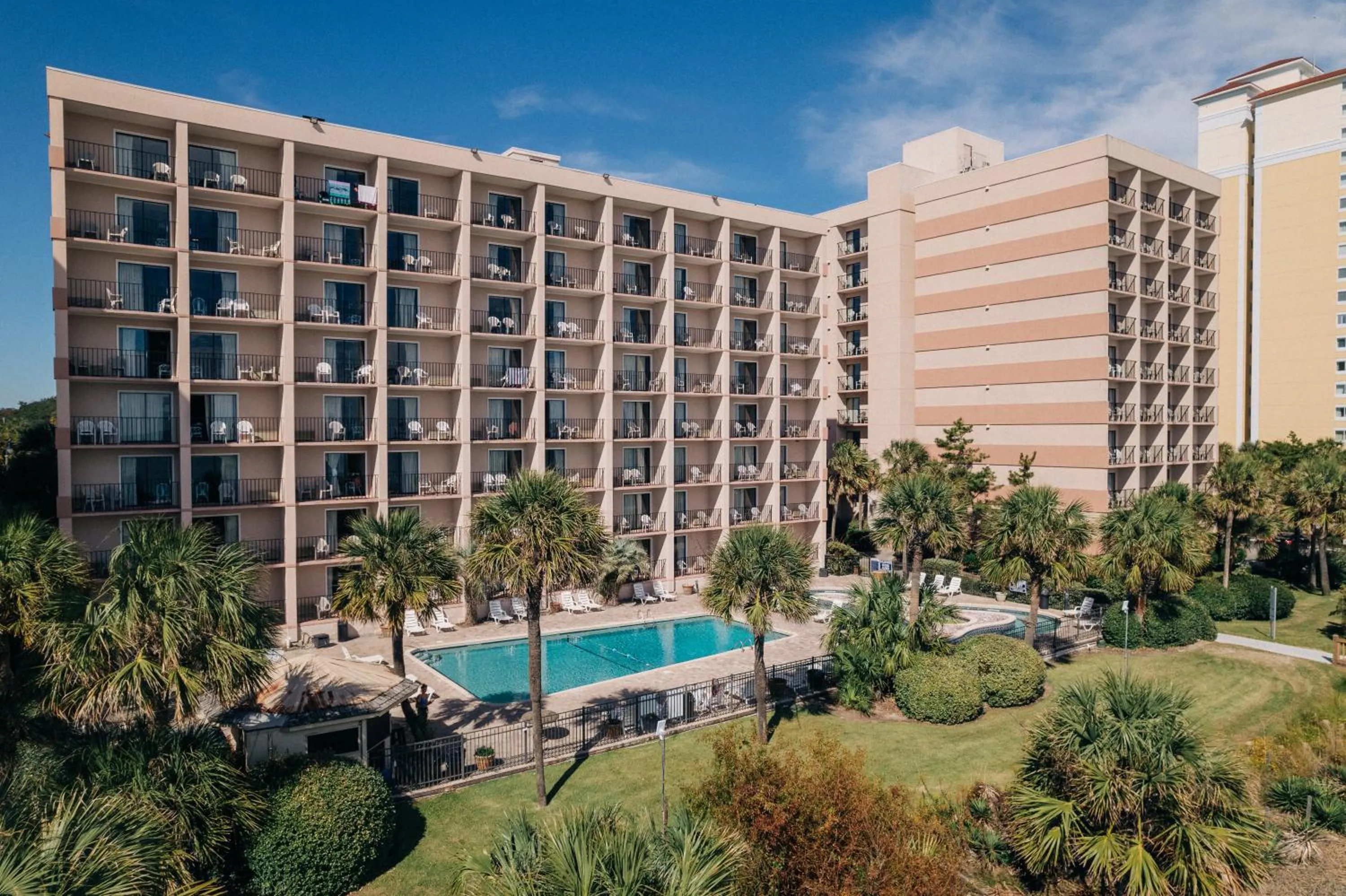 Swimming pool in Sandcastle Oceanfront Resort at the Pavilion