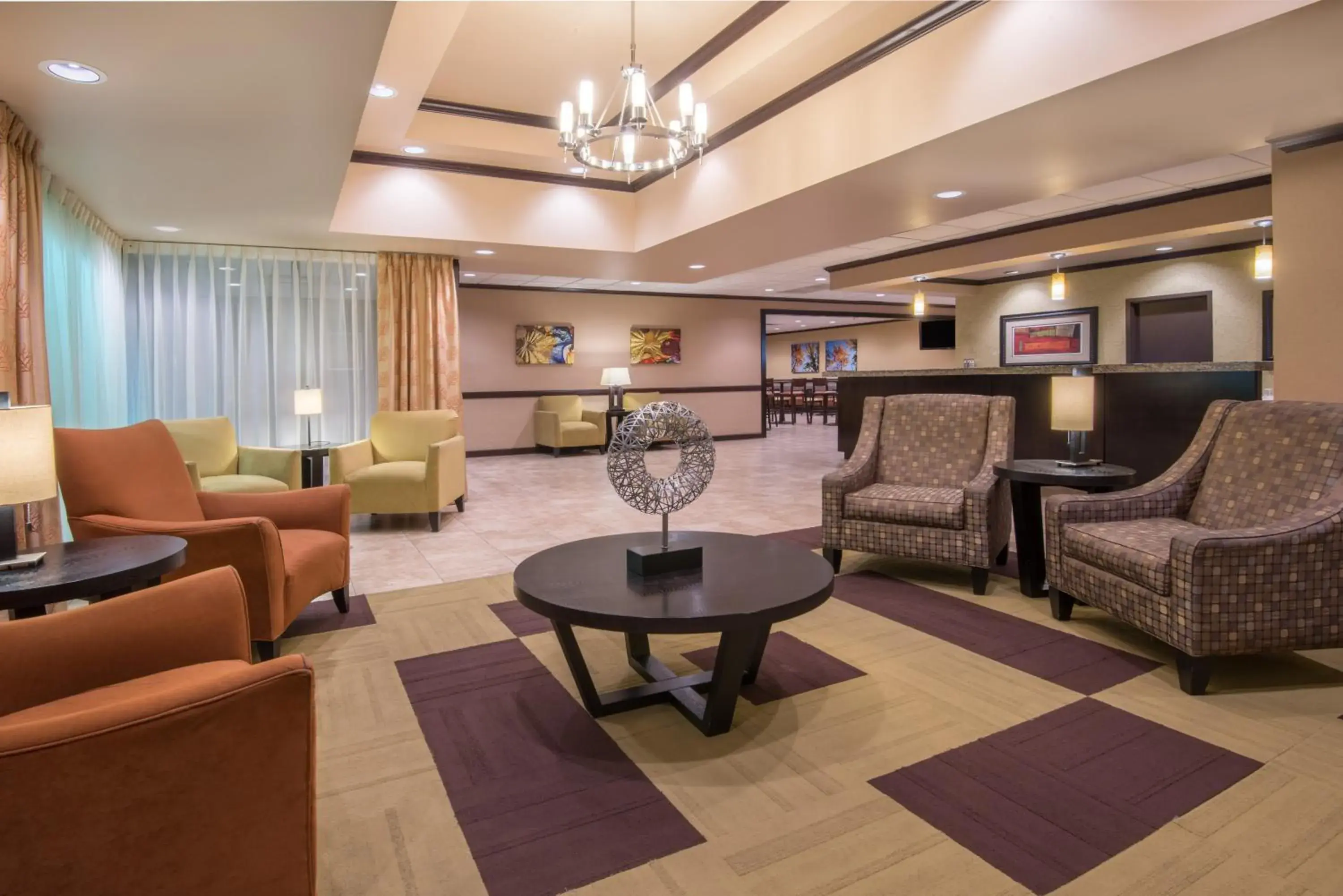 Lobby or reception in Wyndham Garden Oklahoma City Resort & Conference Hotel Near Airport, Fairgrounds Paycom & I40 Lobby or reception in Wyndham Garden Oklahoma City Resort & Conference Hotel Near Airport, Fairgrounds Paycom & I40
