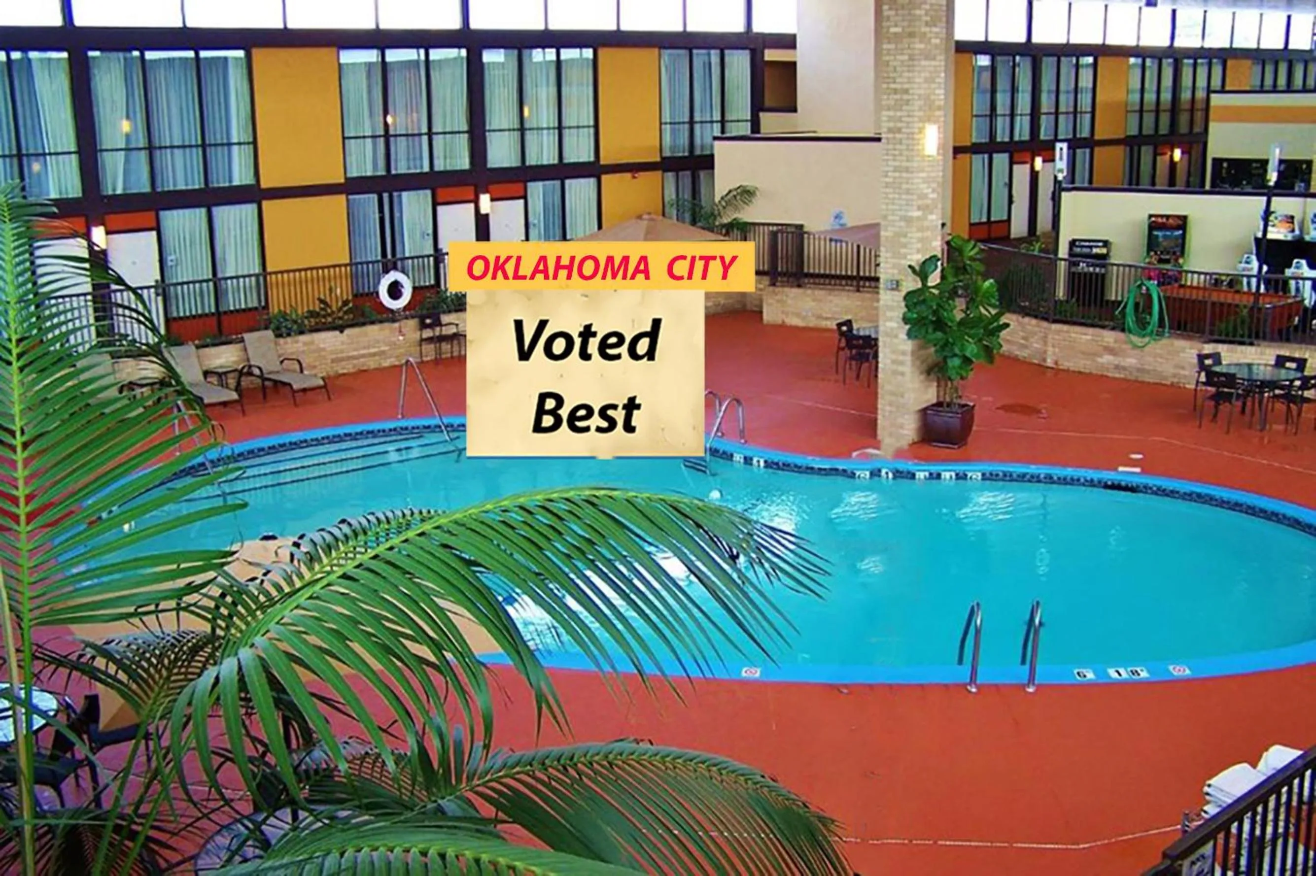 Pool view in Wyndham Garden Oklahoma City Resort & Conference Hotel Near Airport, Fairgrounds Paycom & I40