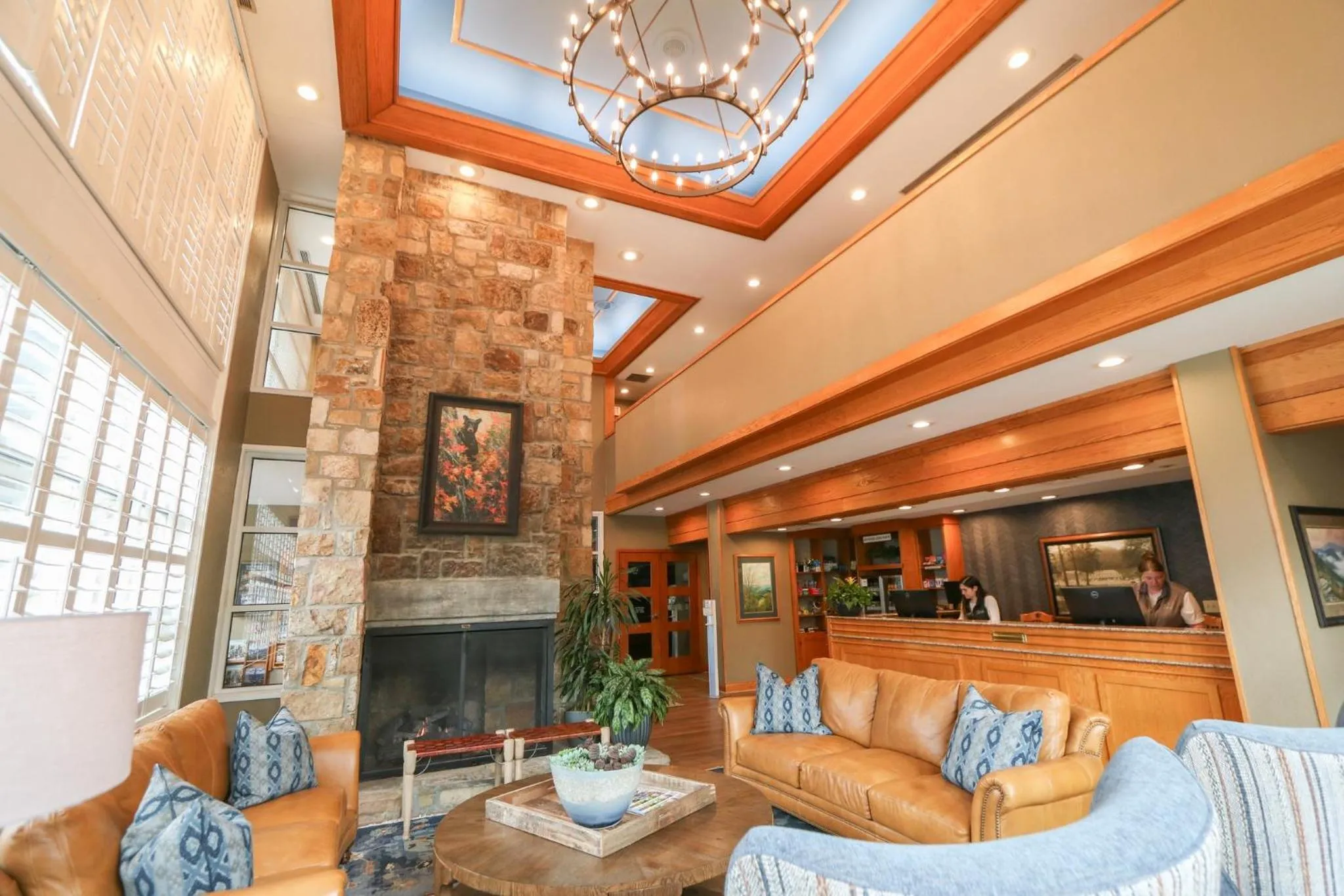 Lobby or reception in Greystone Lodge on the River