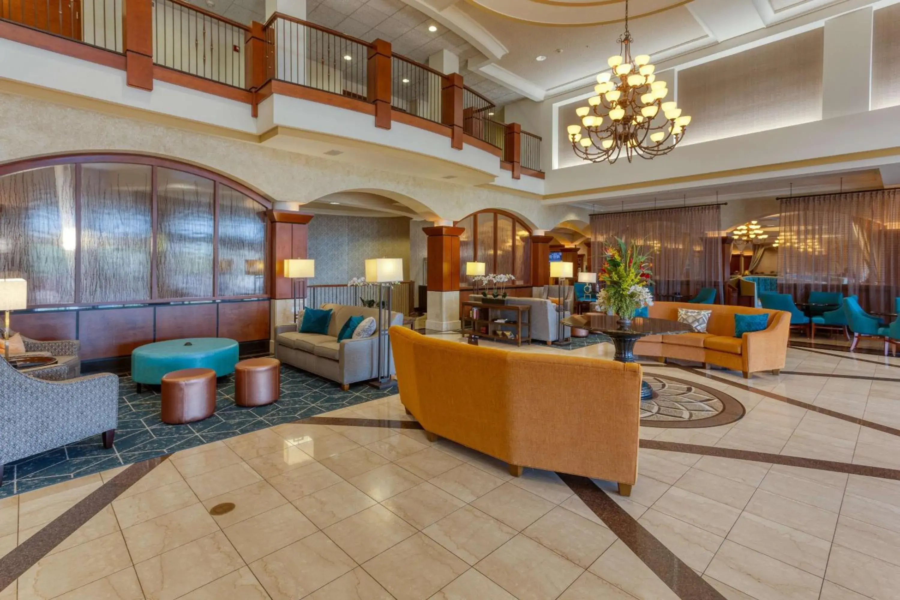 Lobby or reception in Drury Plaza Hotel St. Louis Chesterfield Lobby or reception in Drury Plaza Hotel St. Louis Chesterfield
