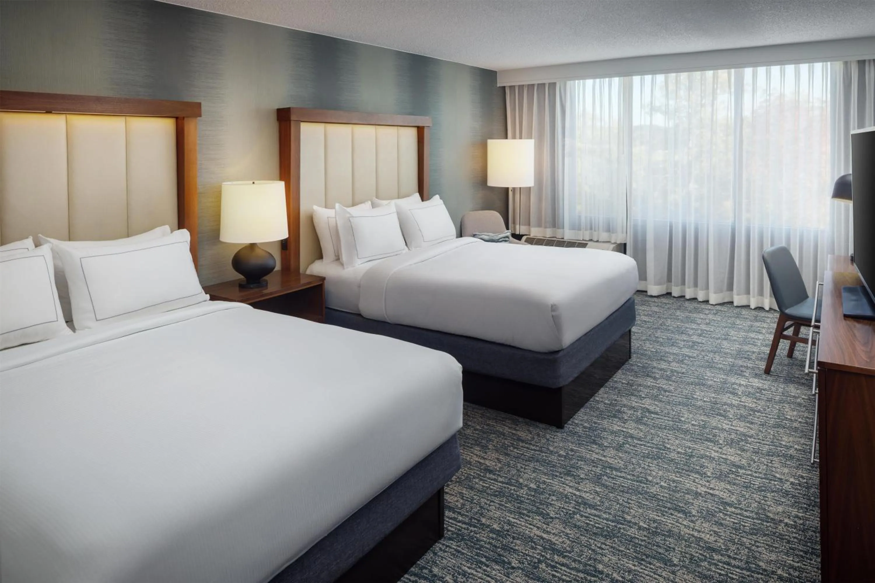 Bed in DoubleTree by Hilton Boston-Andover