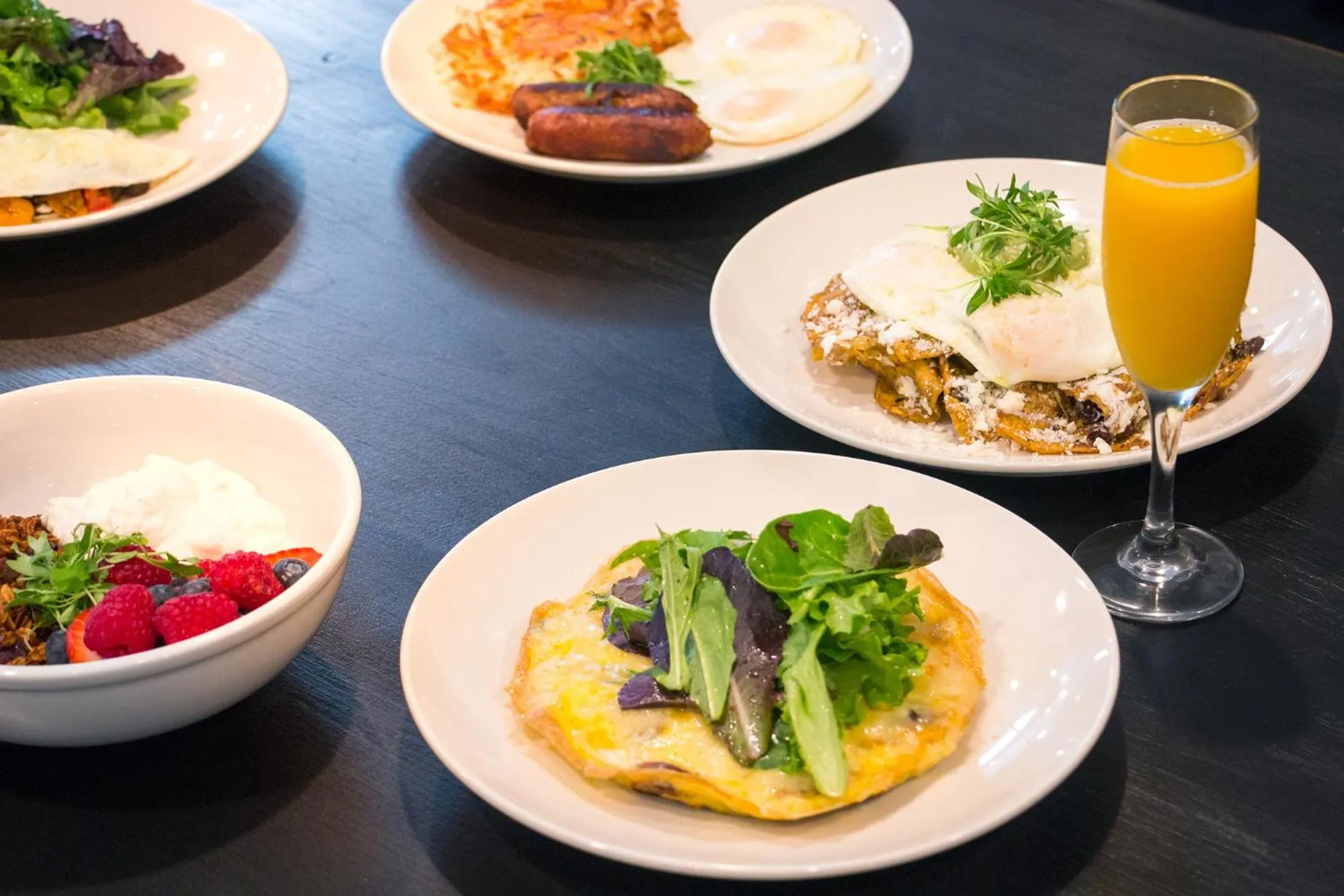 American breakfast in Anaheim Hotel