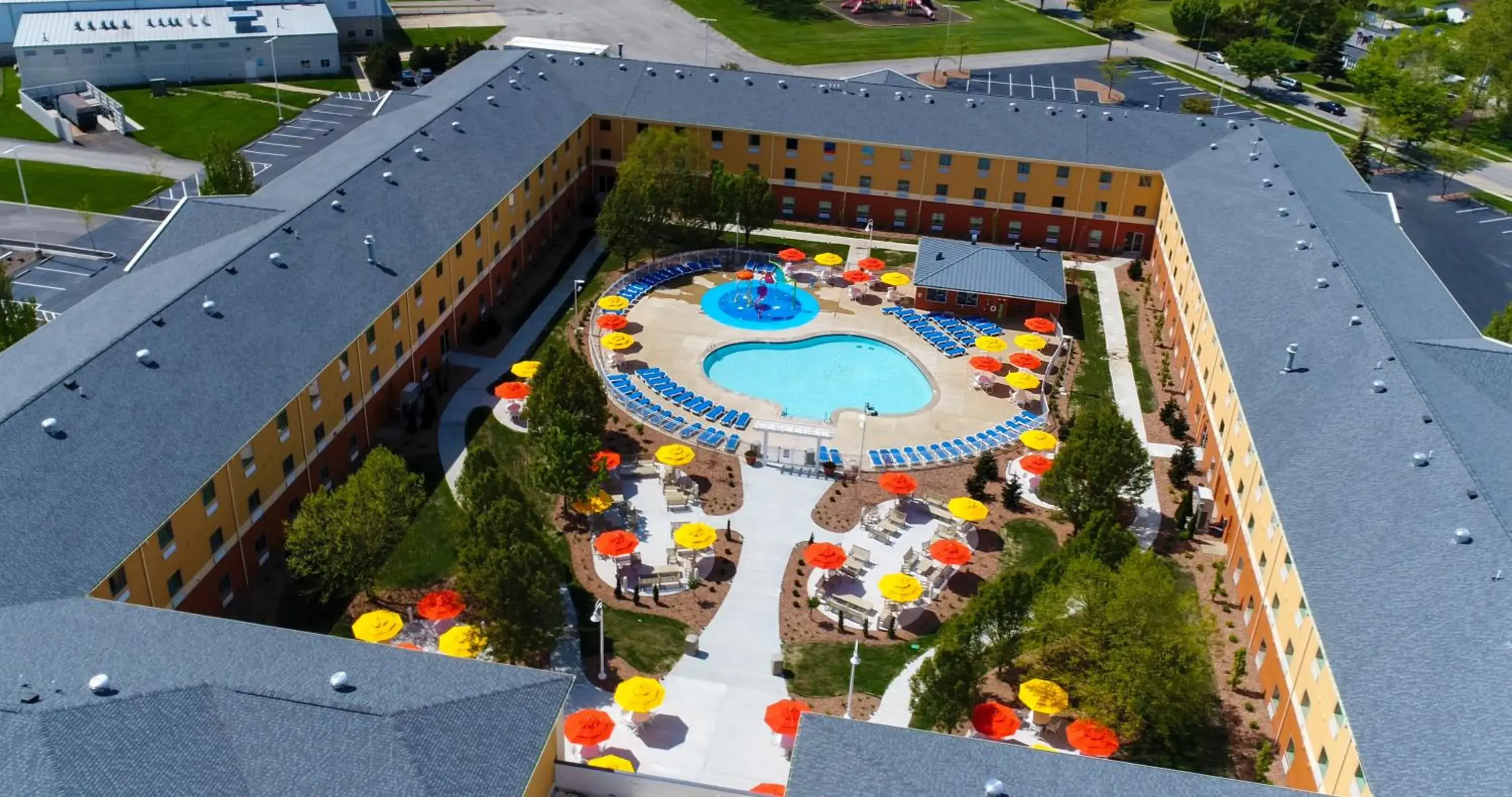 Bird's eye view in Cedar Point's Express Hotel Bird's eye view in Cedar Point's Express Hotel