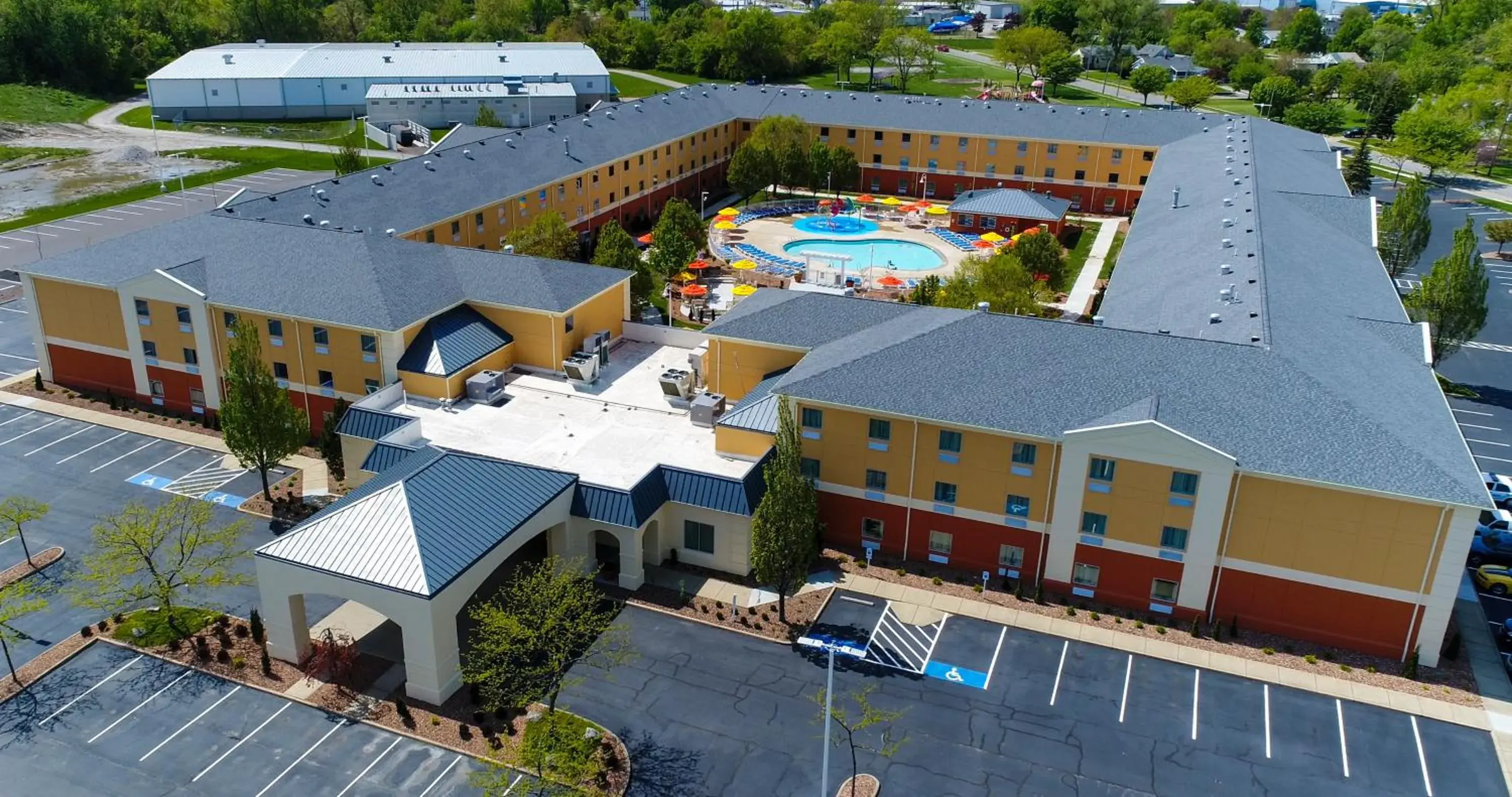 Bird's eye view in Cedar Point's Express Hotel Bird's eye view in Cedar Point's Express Hotel