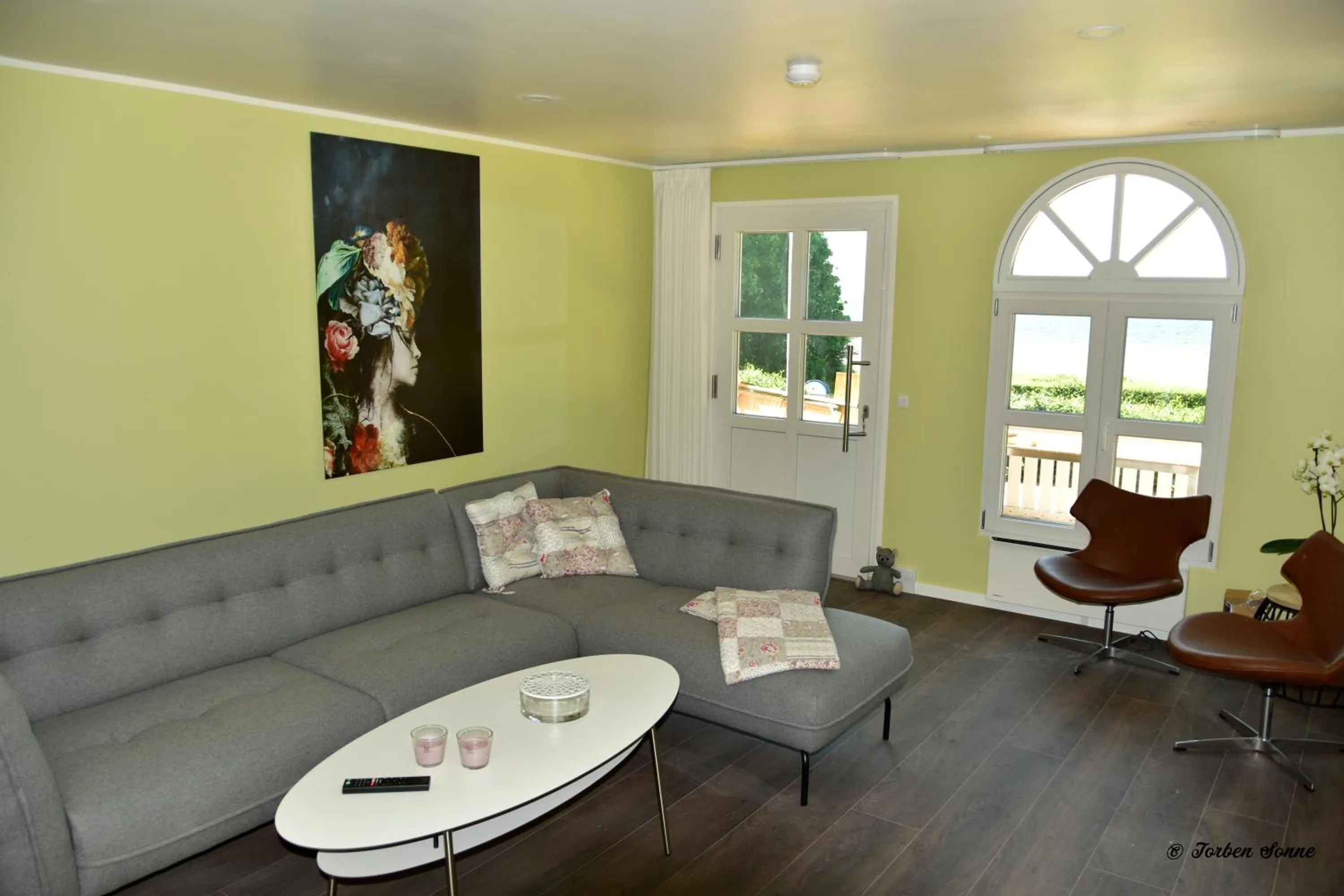 Living room in Østersø kystlejligheder