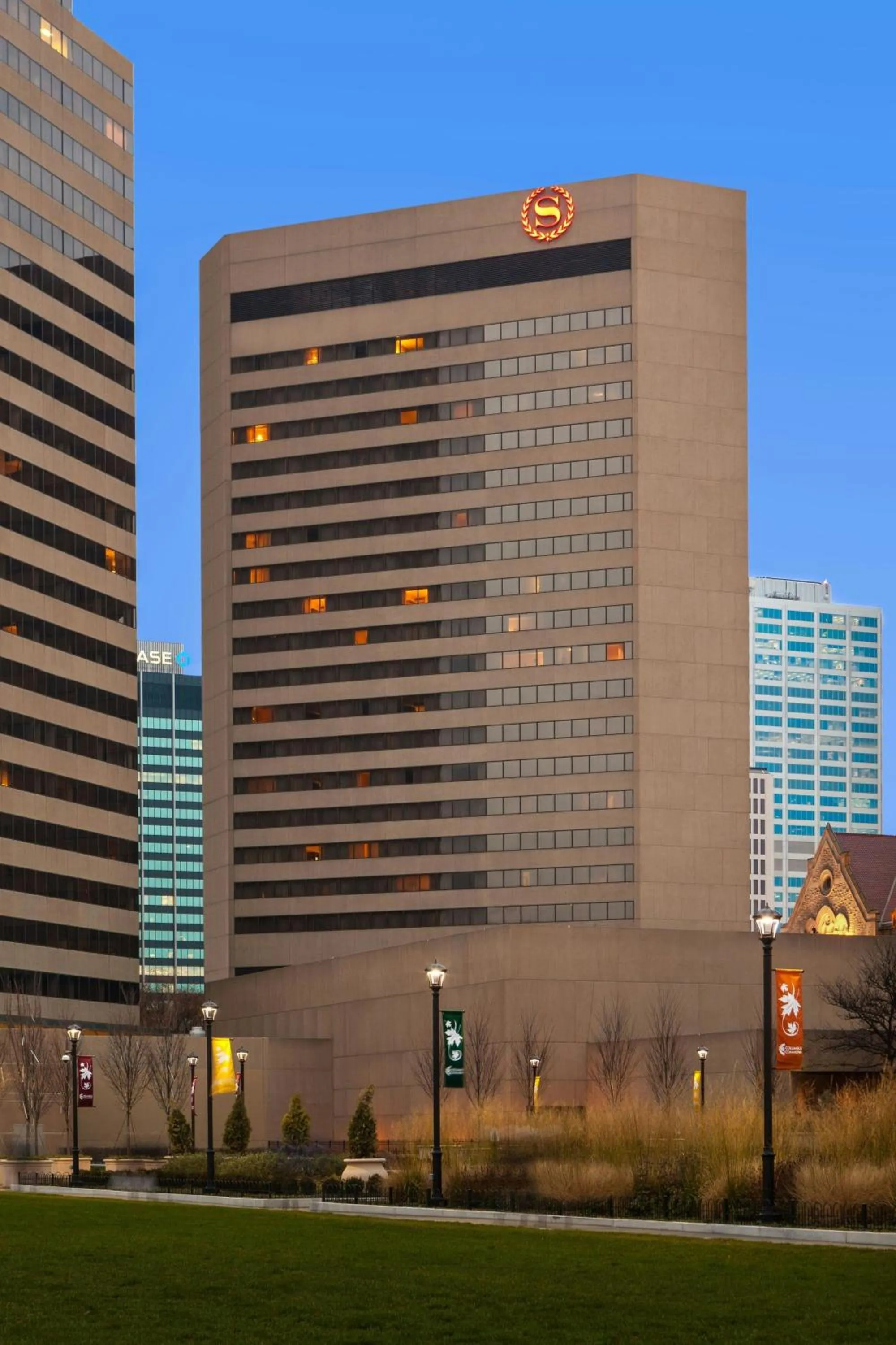 Property building in The Plaza Hotel Columbus at Capitol Square