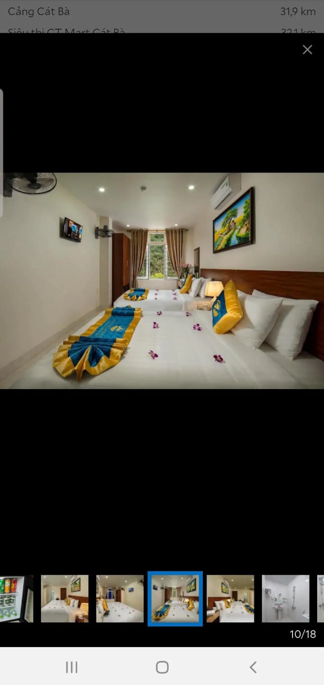 Bed in Cat Ba Thailand Hotel