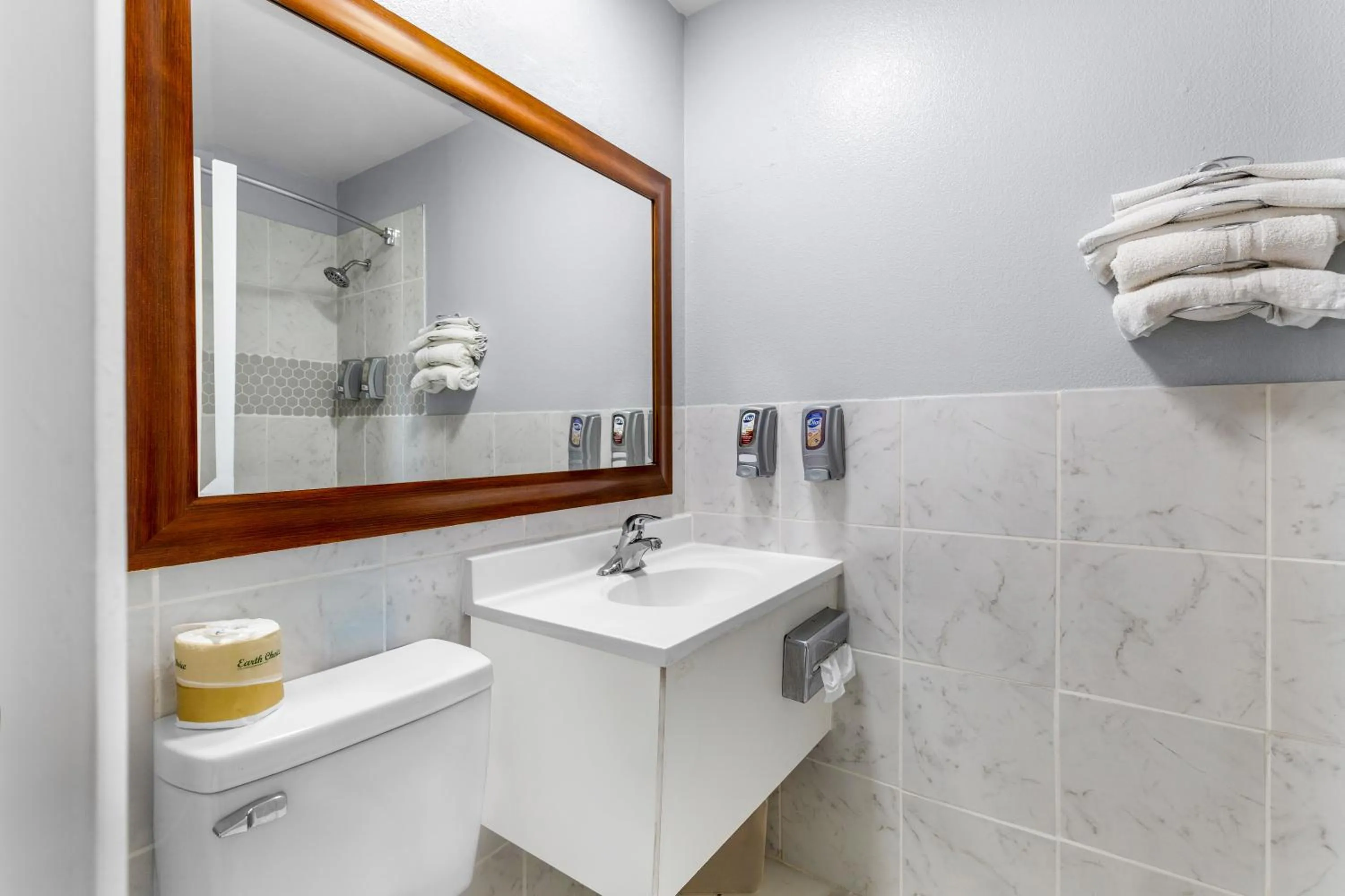 Shower in Americas Best Value Inn Belleville