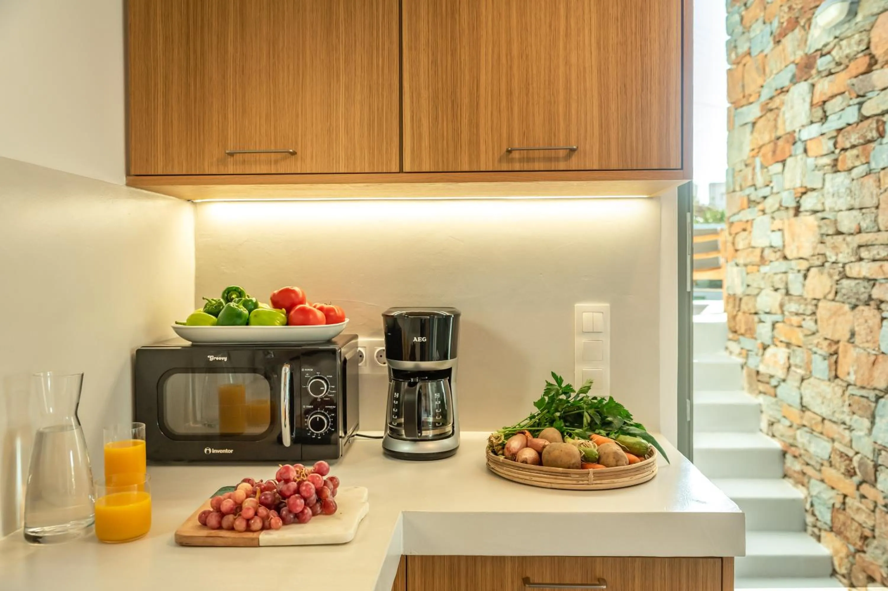 Kitchen or kitchenette in Phos Villas Tinos