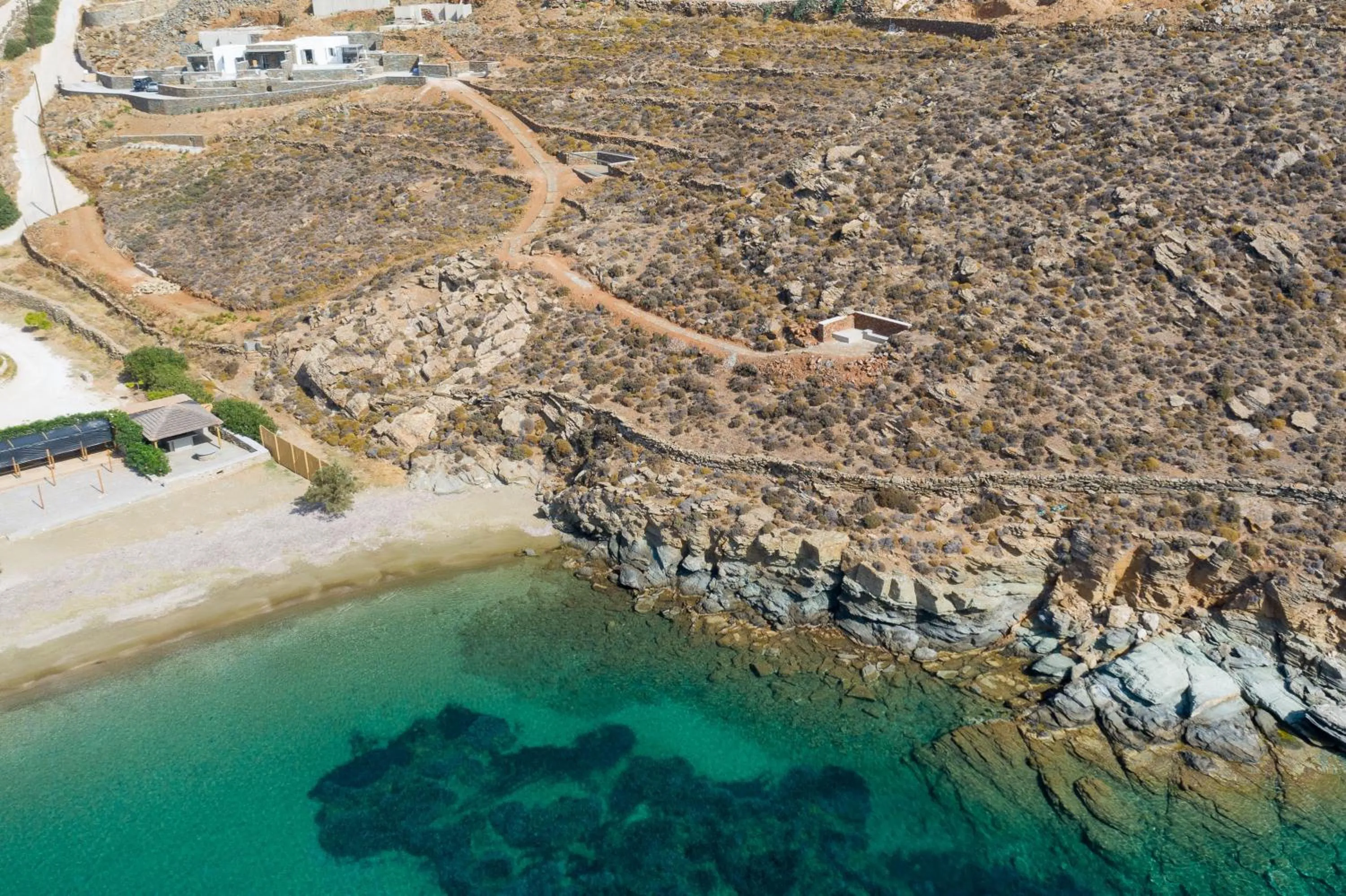 Bird's eye view in Phos Villas Tinos