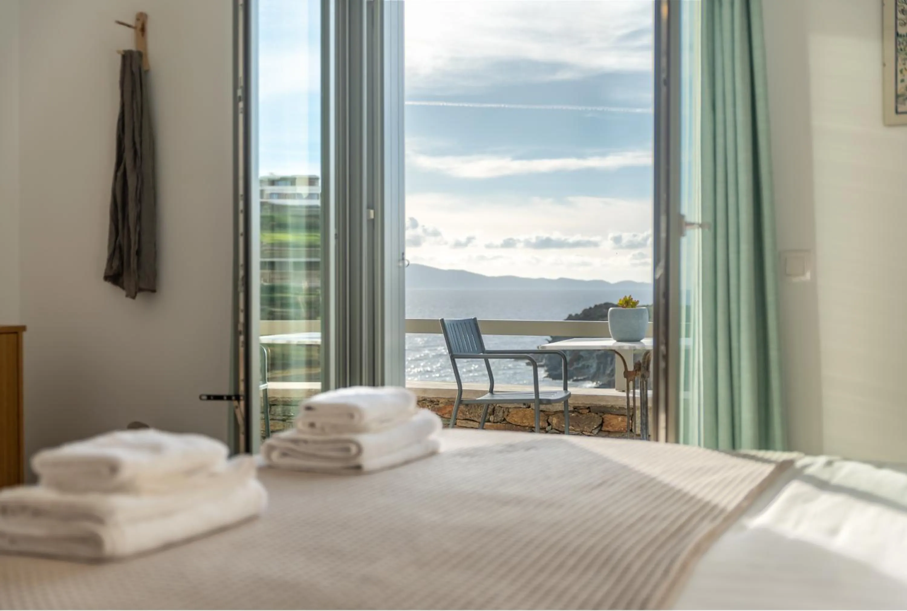 View (from property/room), Bed in Phos Villas Tinos
