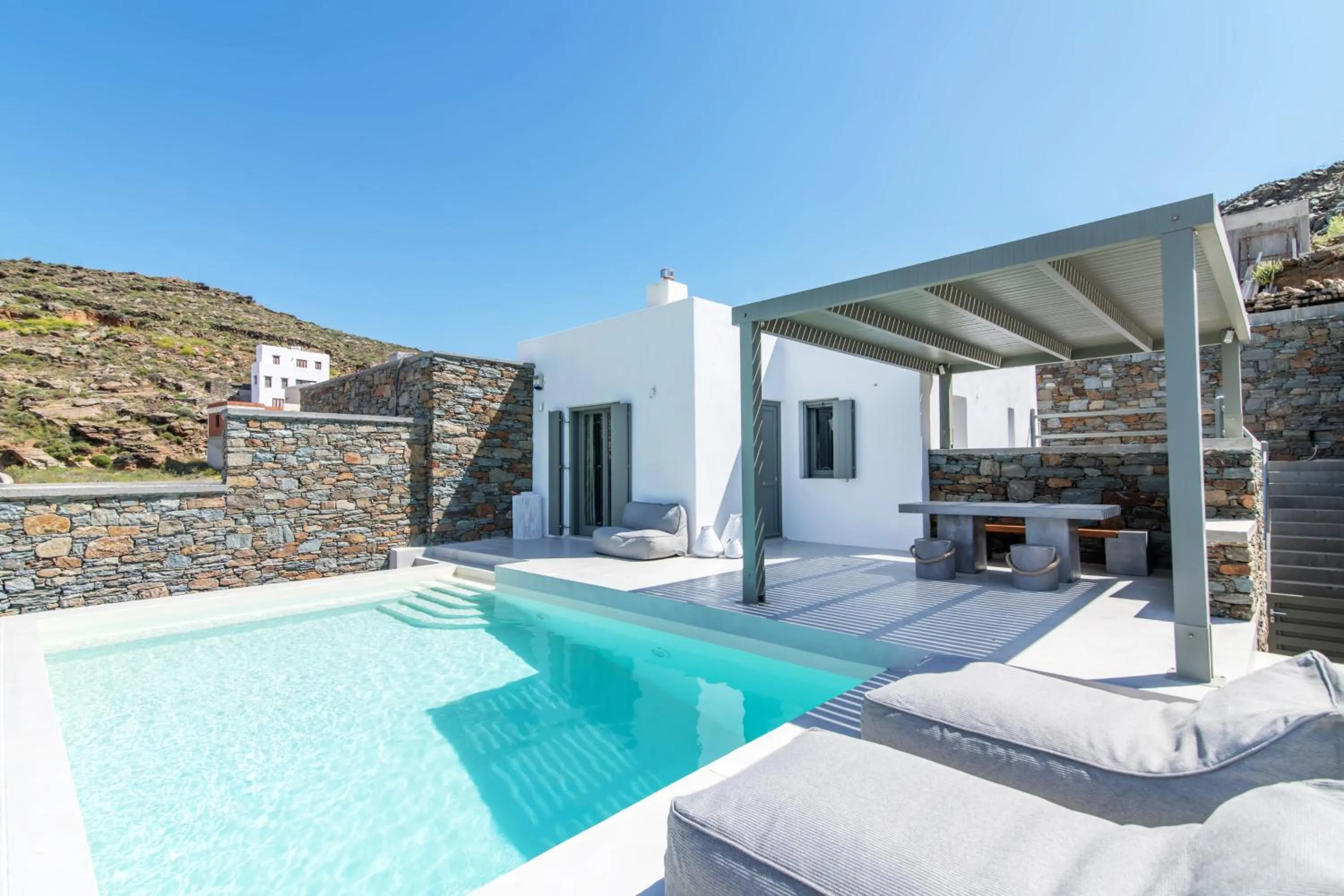 Patio in Phos Villas Tinos