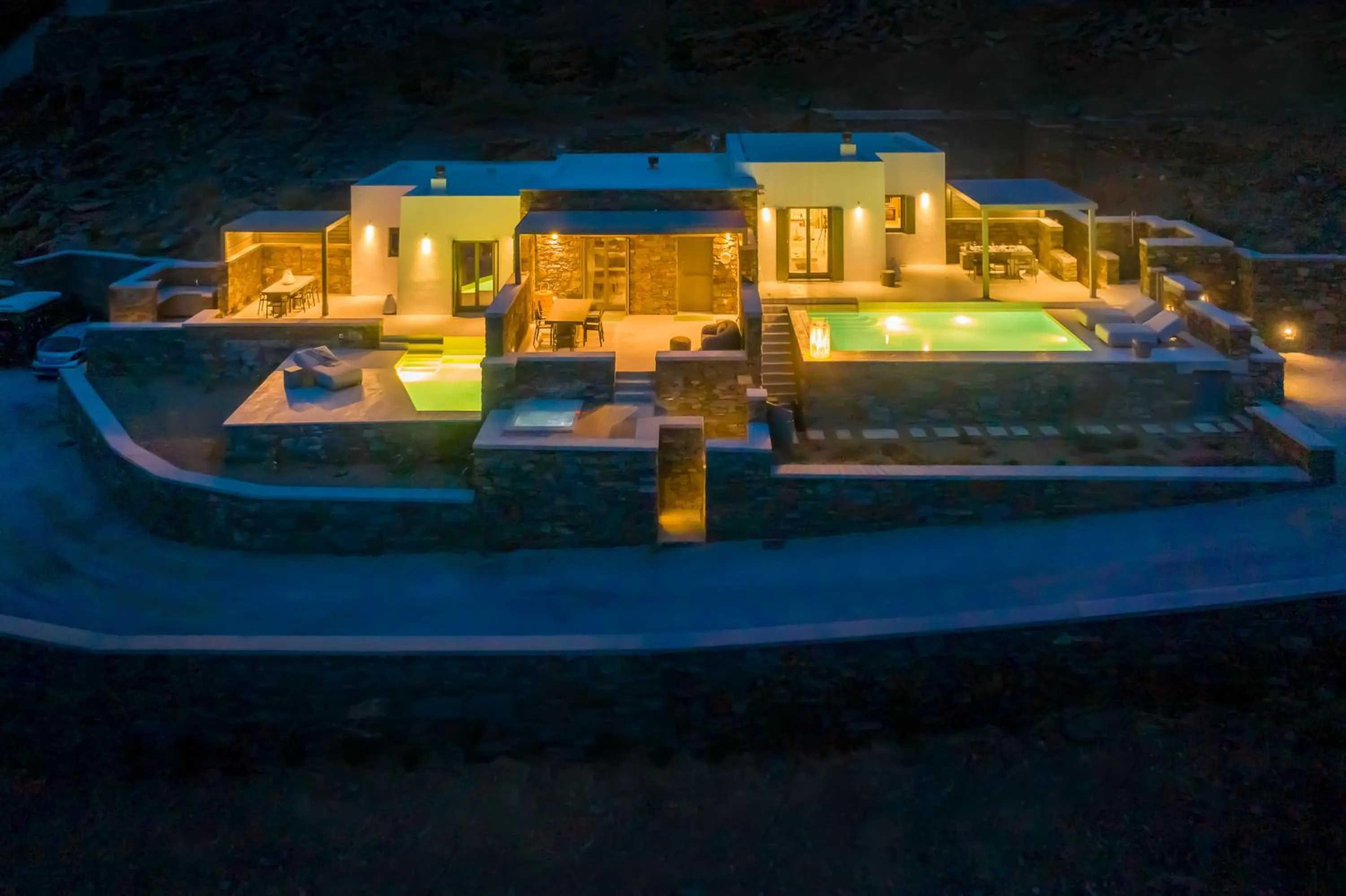 Night in Phos Villas Tinos