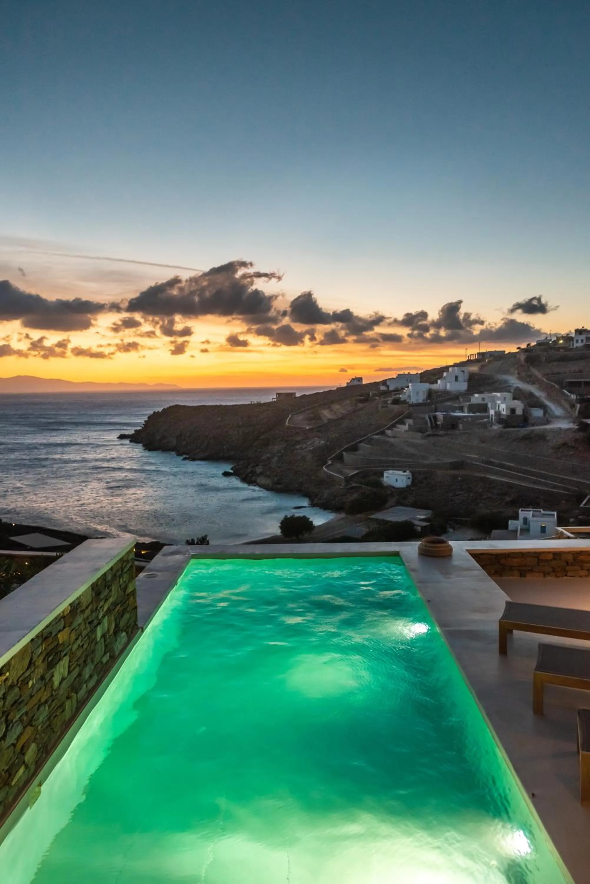 Pool view in Phos Villas Tinos