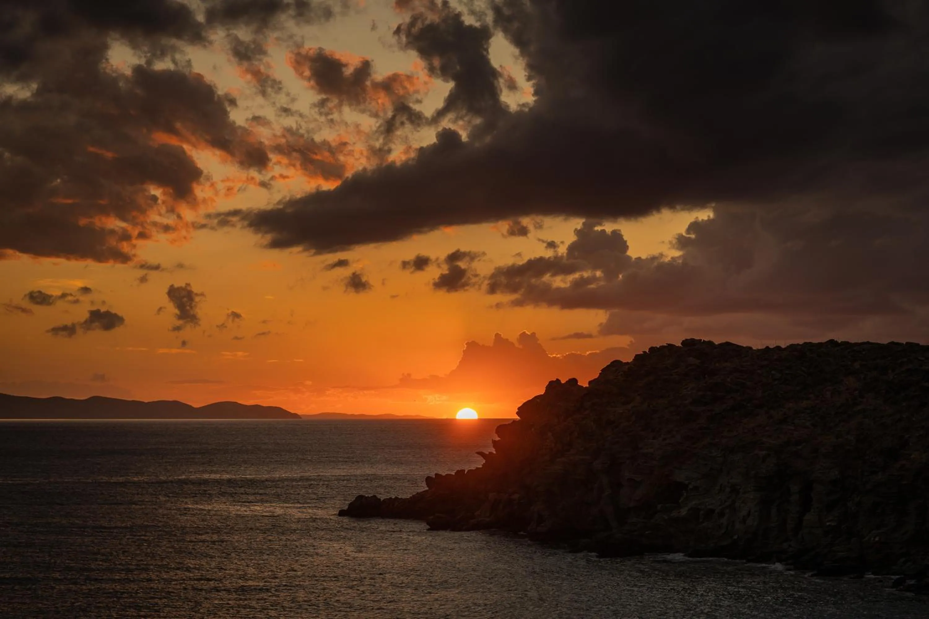 Sunset in Phos Villas Tinos