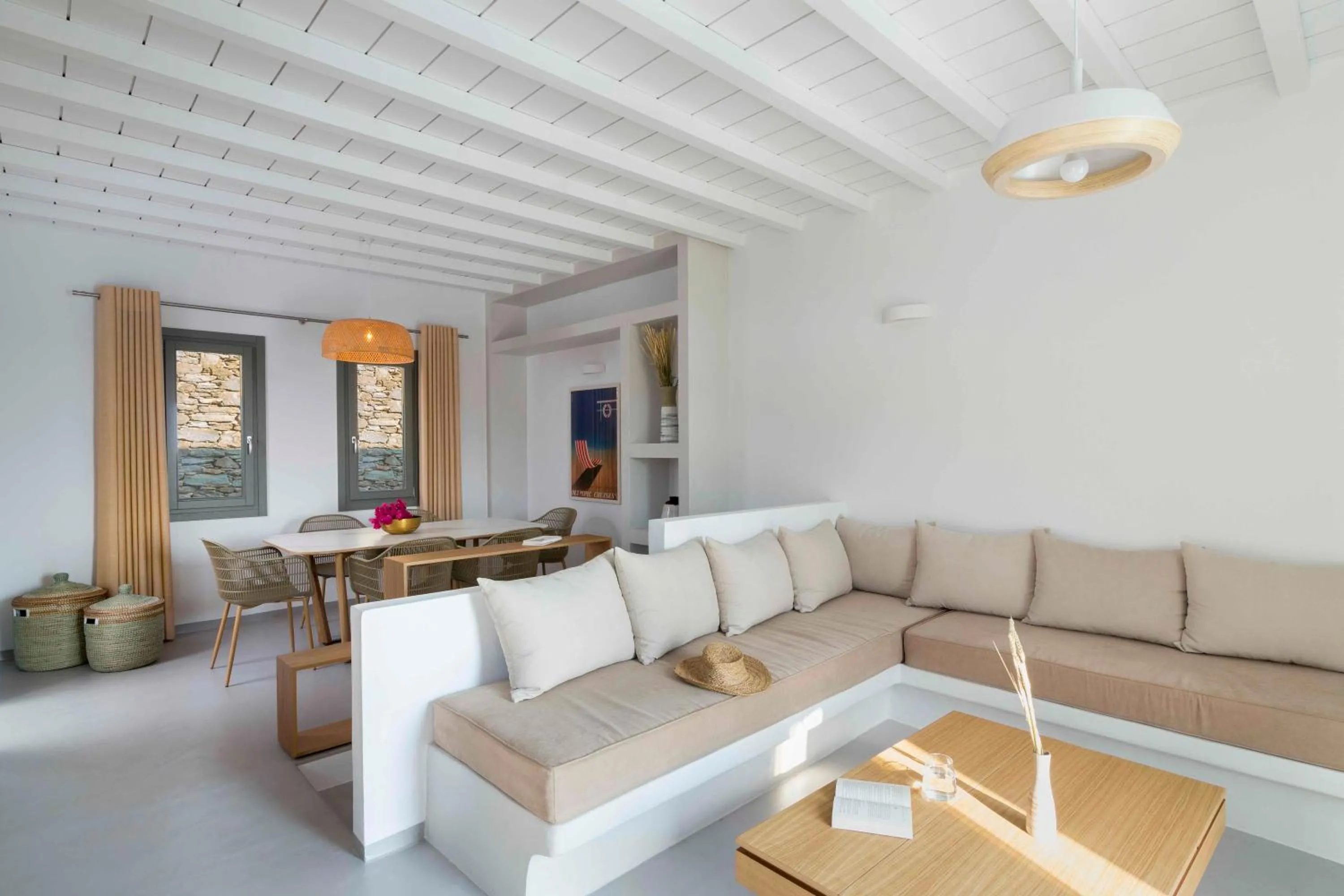 Living room in Phos Villas Tinos