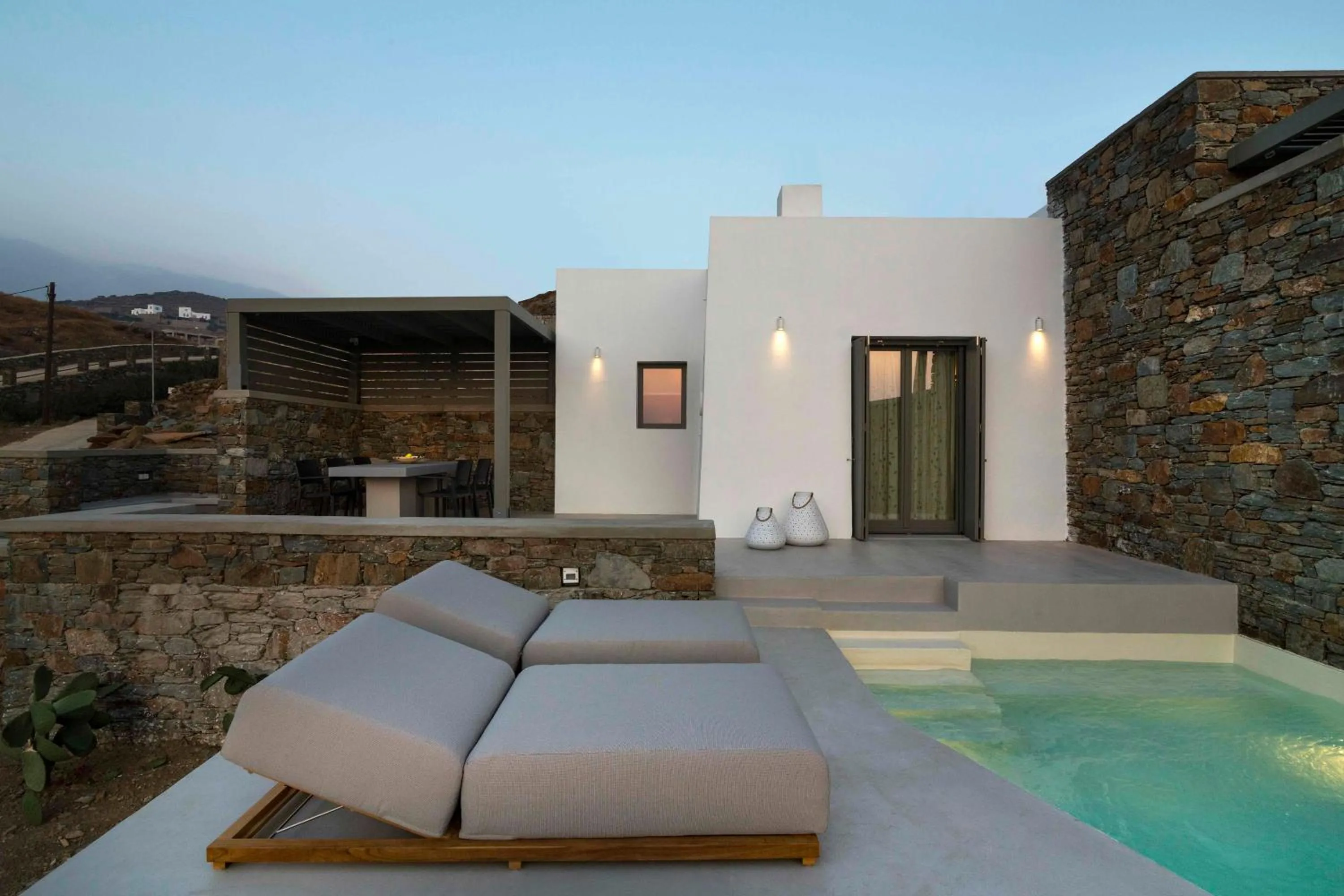 Patio in Phos Villas Tinos