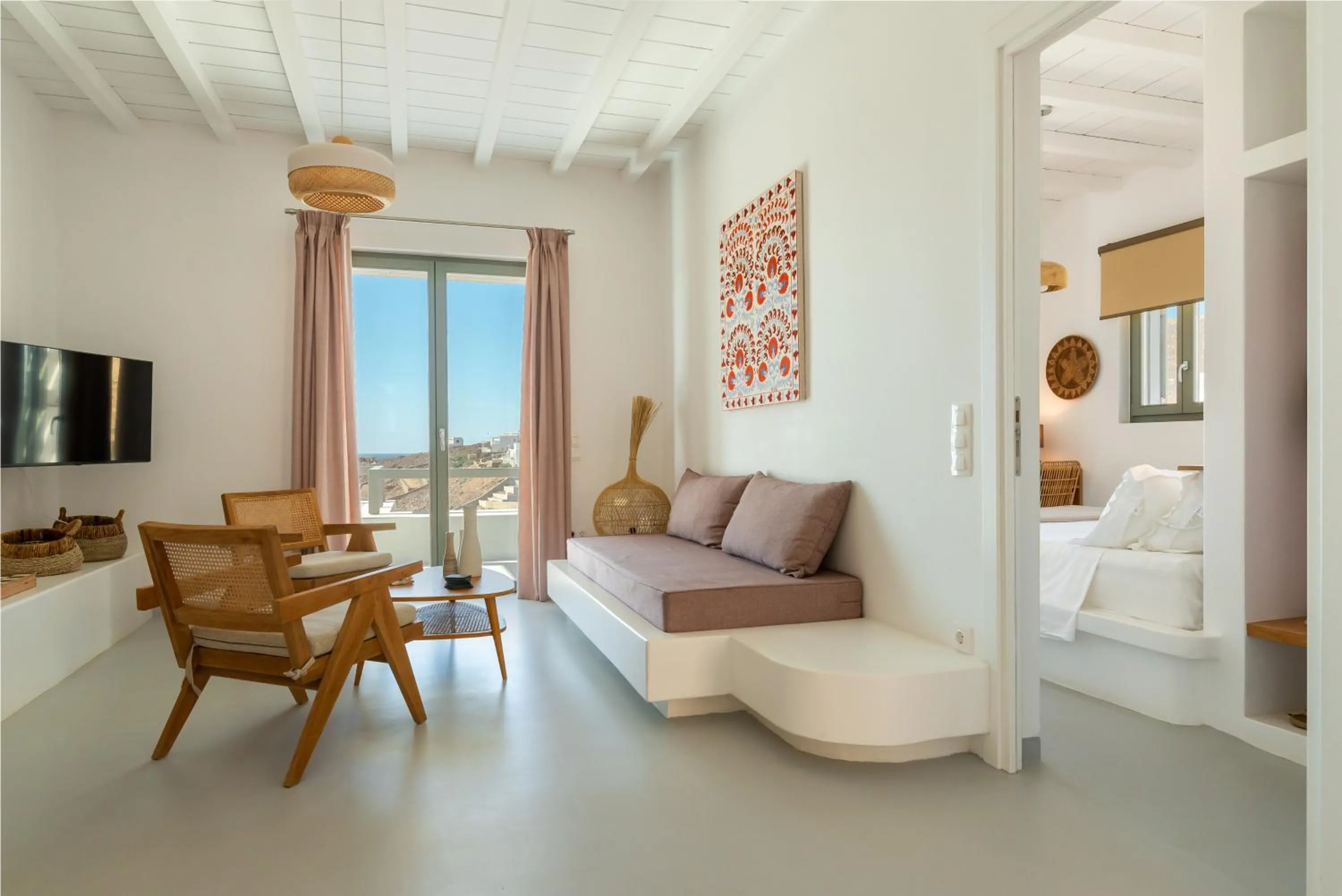 Bed in Phos Villas Tinos