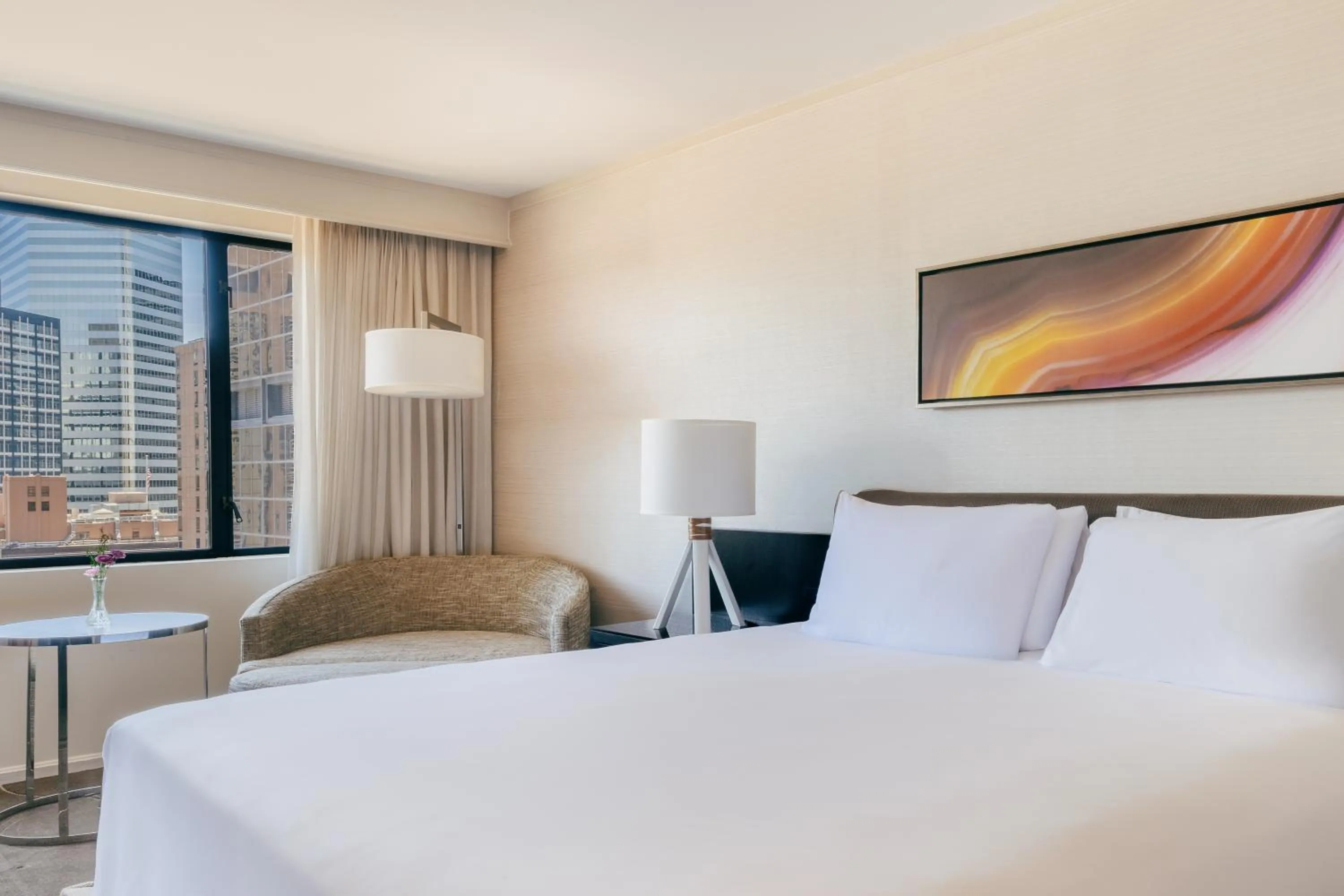 Bed in Grand Hyatt Denver