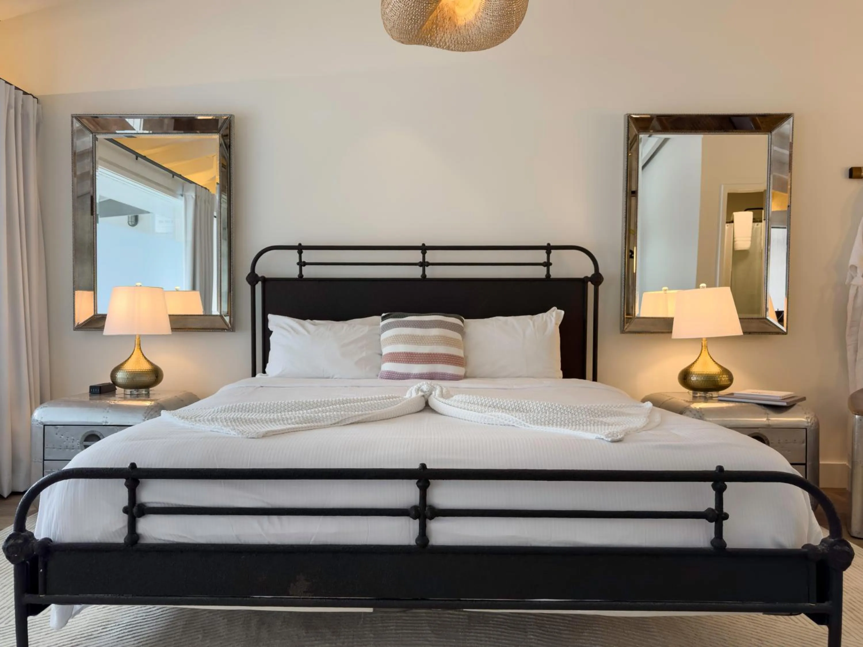 Bed in The Montauk Beach House
