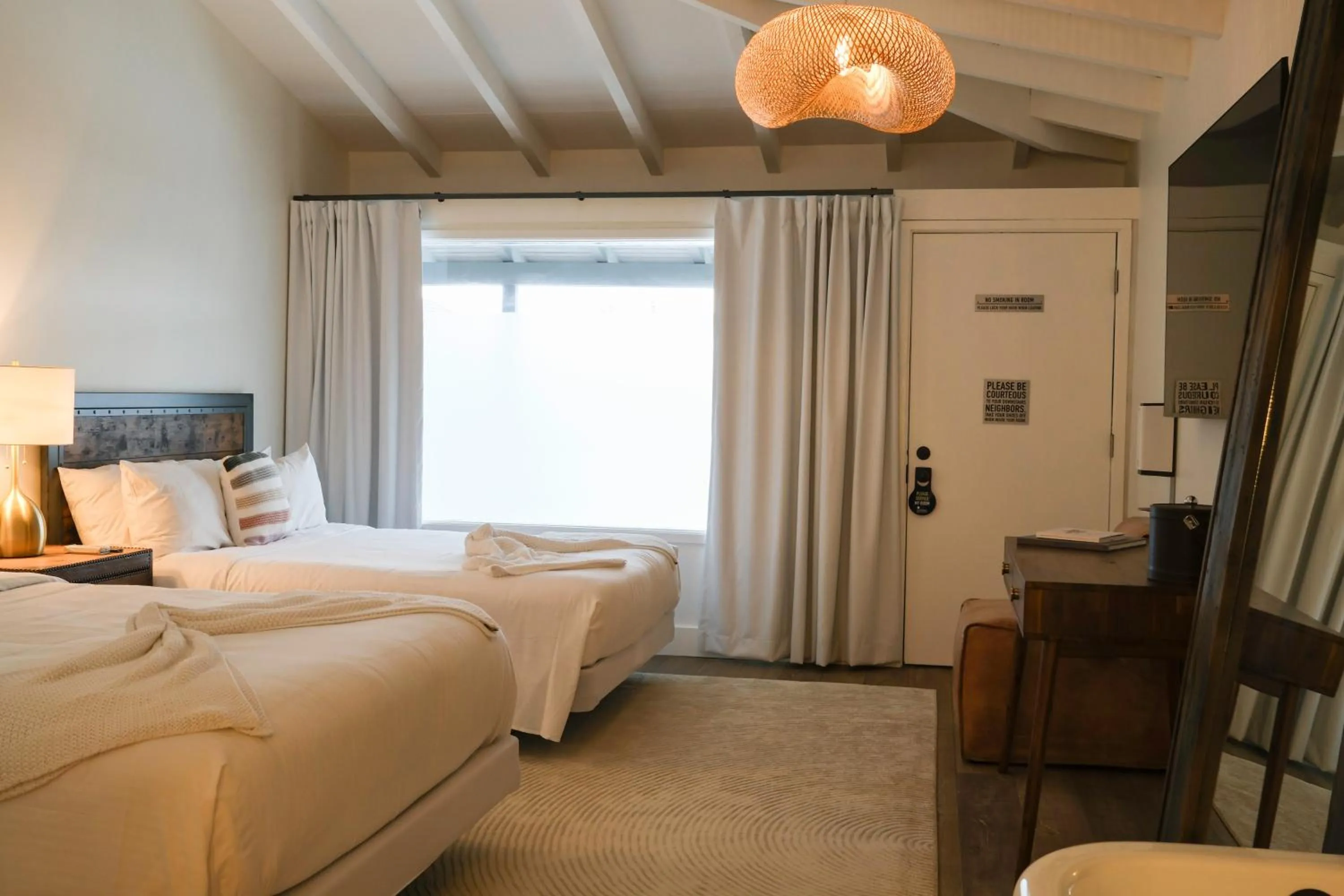 Bed in The Montauk Beach House