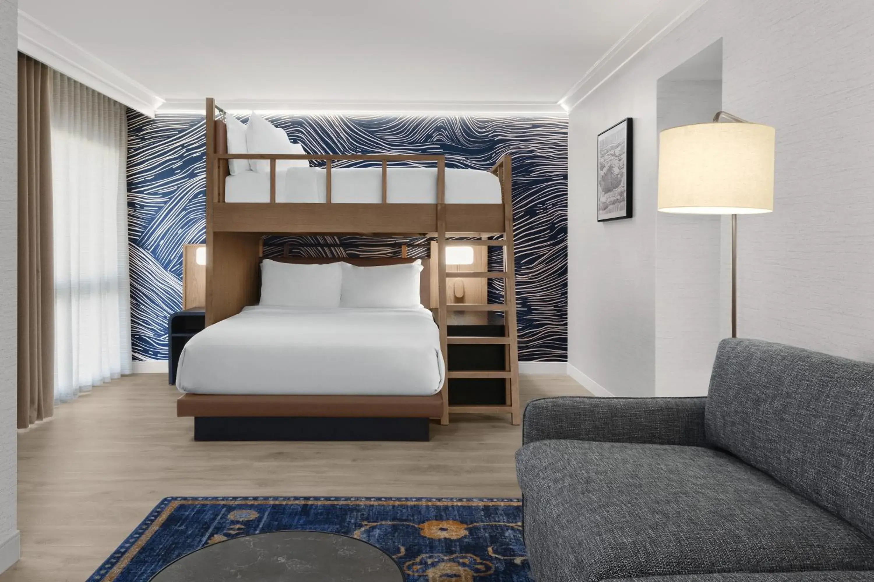 Family Room with One King, One Queen, and Double Bunk Beds in Hyatt Regency Irvine Family Room with One King, One Queen, and Double Bunk Beds in Hyatt Regency Irvine