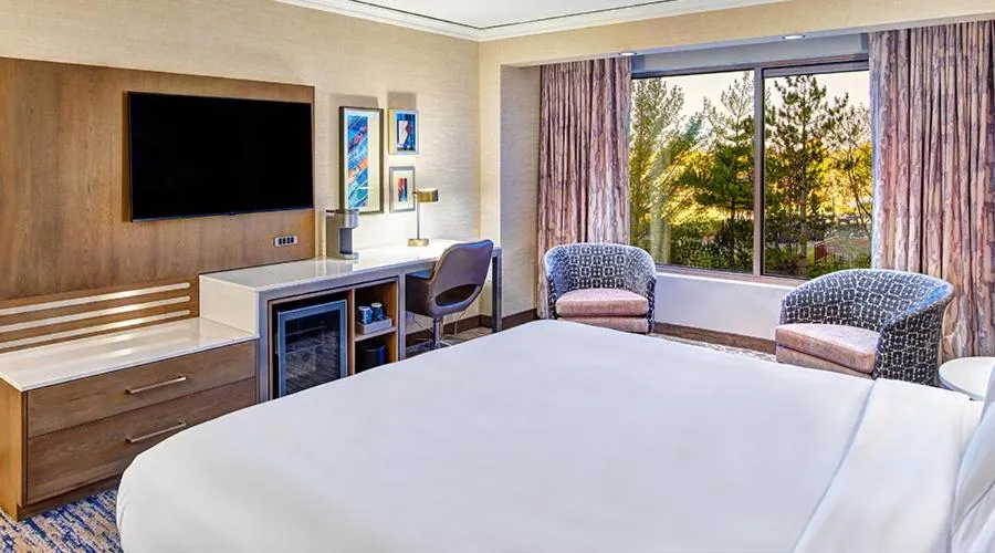 Bed in Mystic Lake Casino Hotel