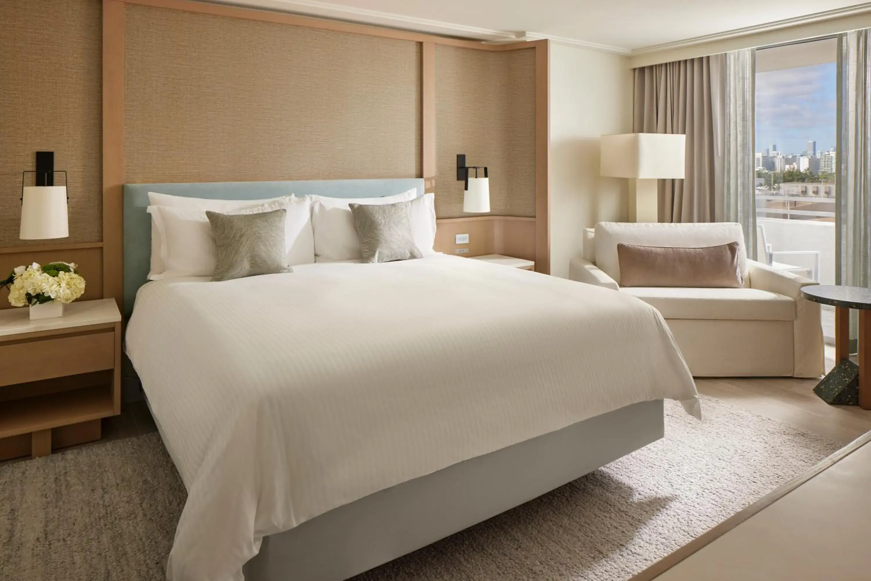 Bed in Loews Miami Beach Hotel Bed in Loews Miami Beach Hotel