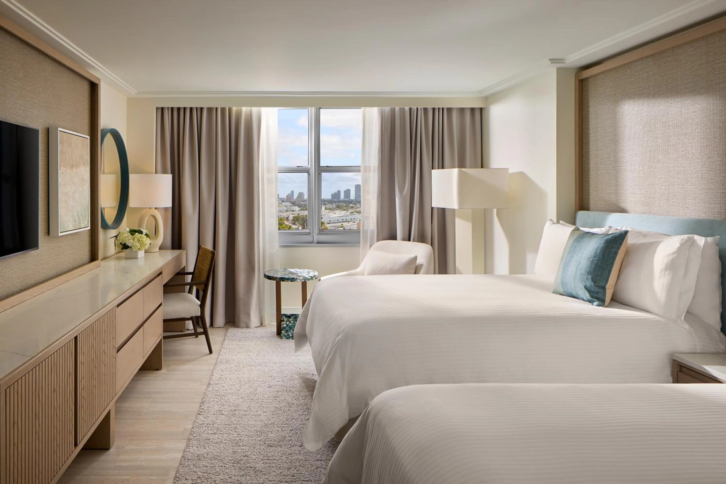 View (from property/room), Bed in Loews Miami Beach Hotel