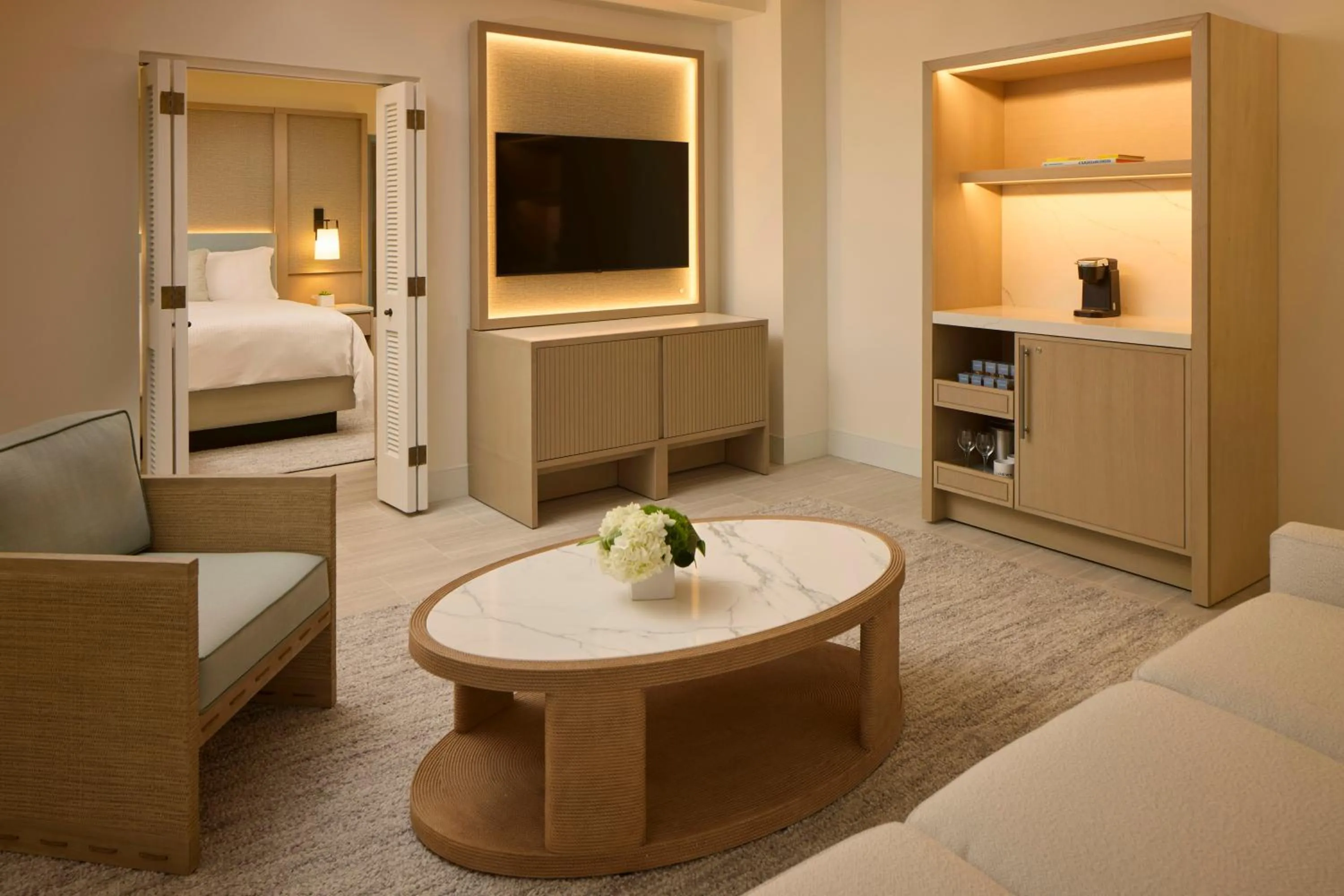 Living room, Bed in Loews Miami Beach Hotel