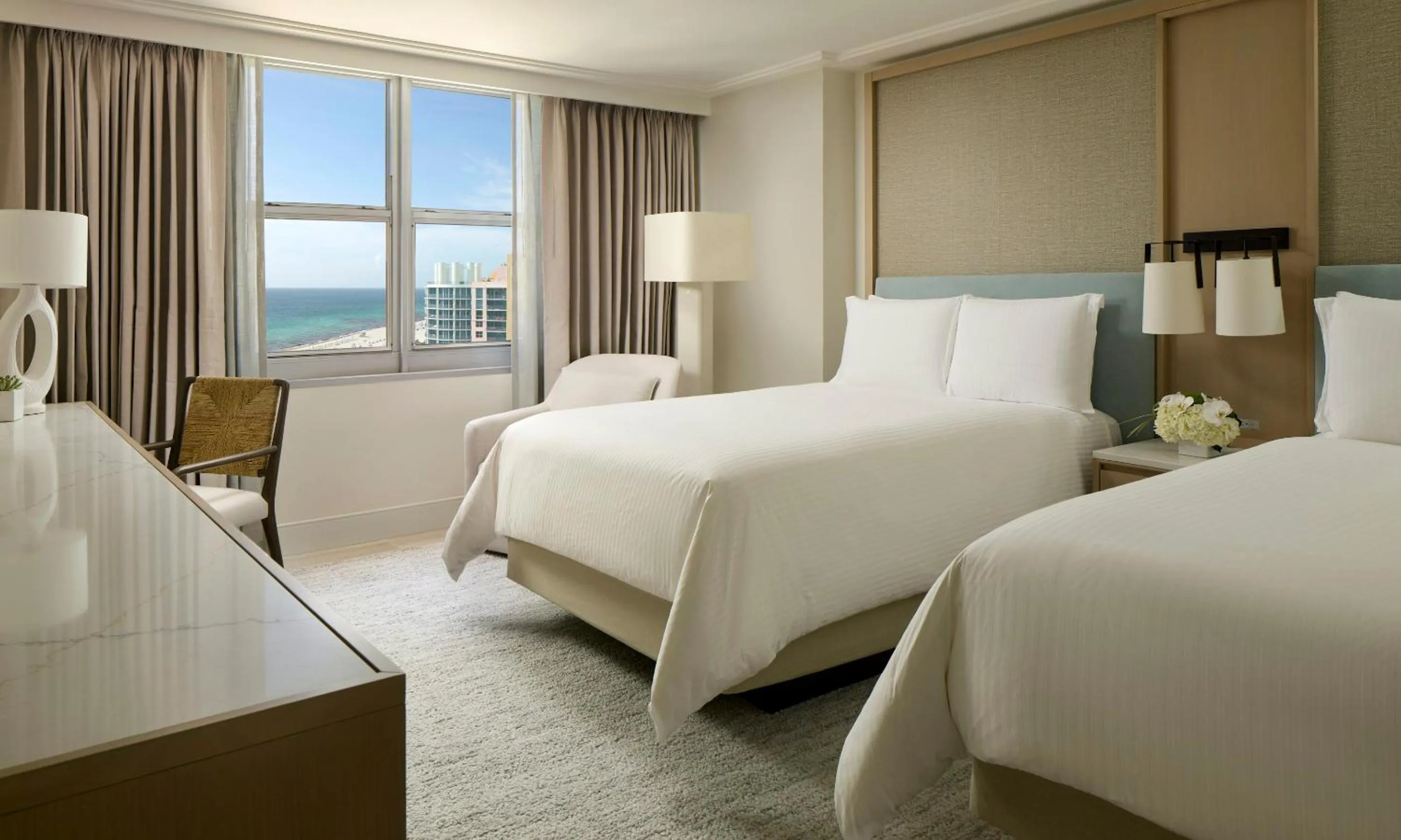Bed in Loews Miami Beach Hotel