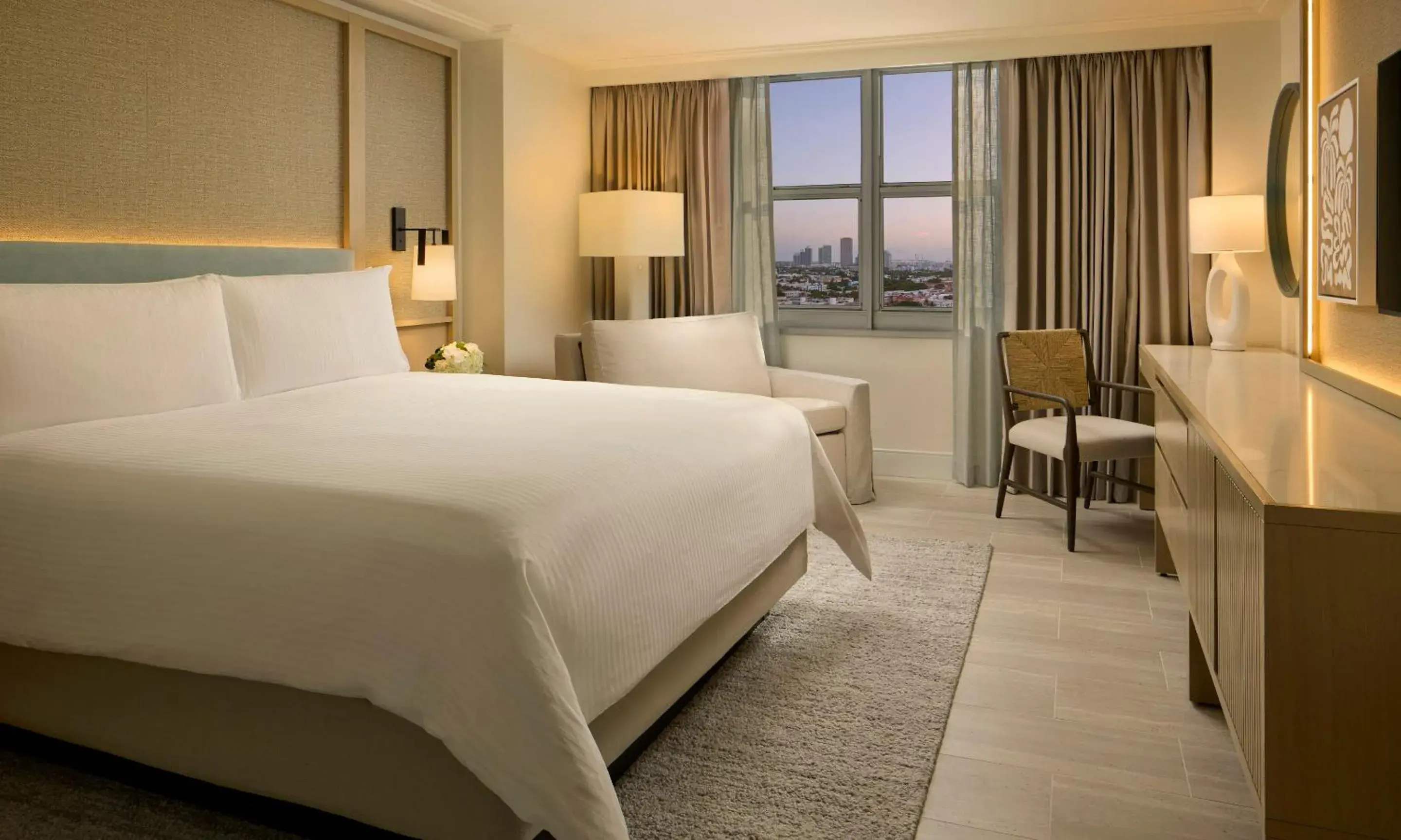 Bed in Loews Miami Beach Hotel Bed in Loews Miami Beach Hotel