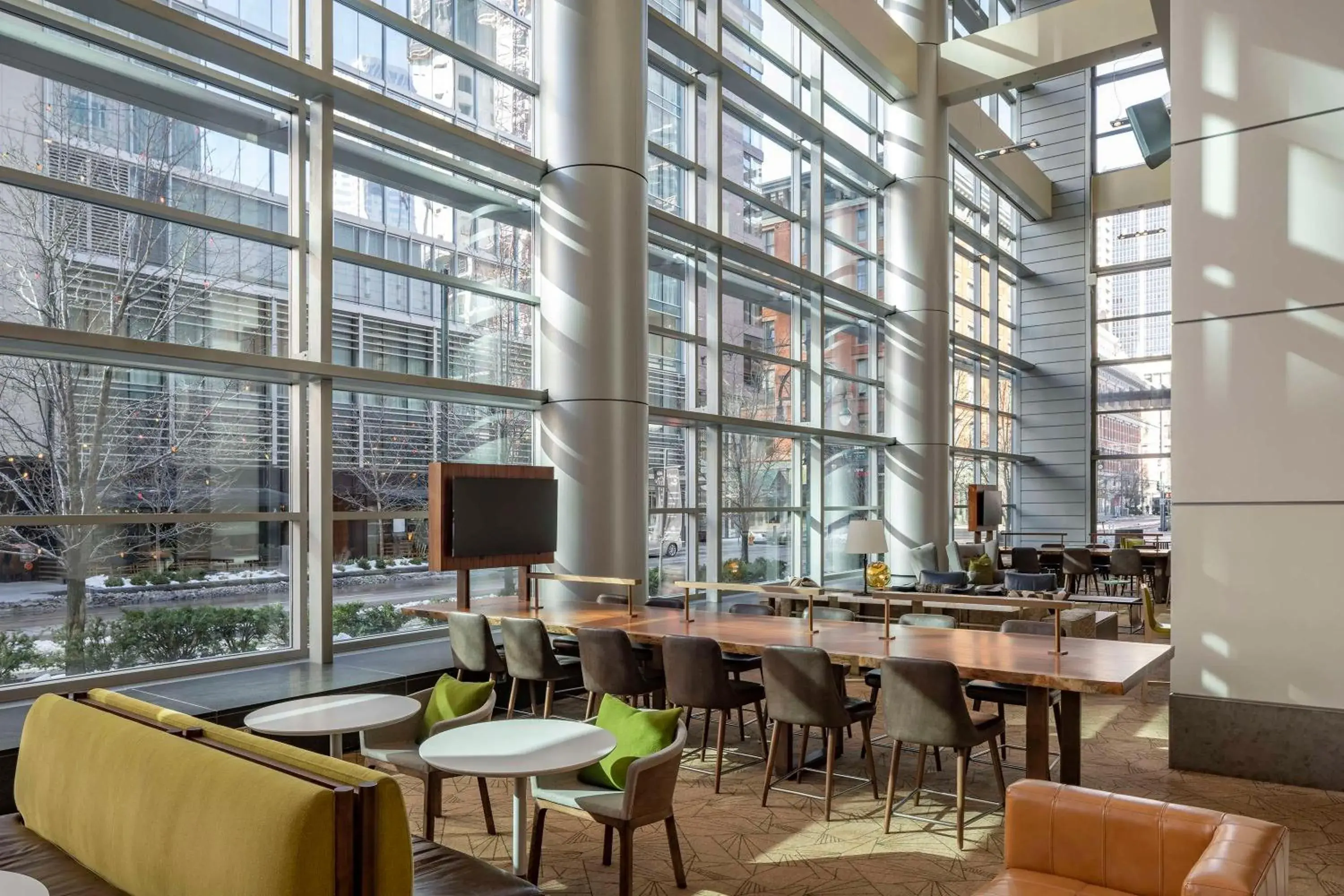 Lobby or reception in Hyatt Regency Denver at Colorado Convention Center Lobby or reception in Hyatt Regency Denver at Colorado Convention Center