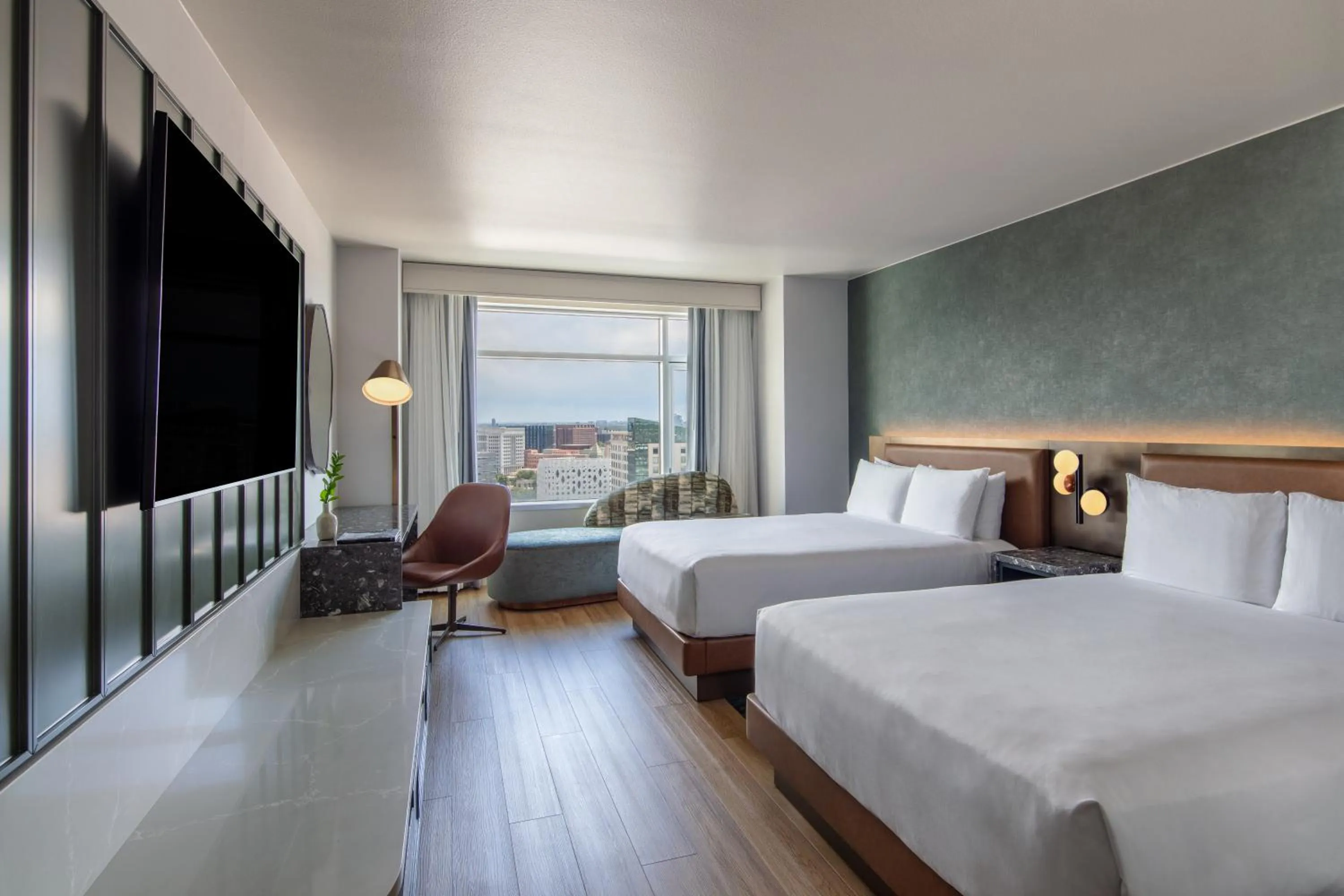 Bed in Hyatt Regency Denver at Colorado Convention Center