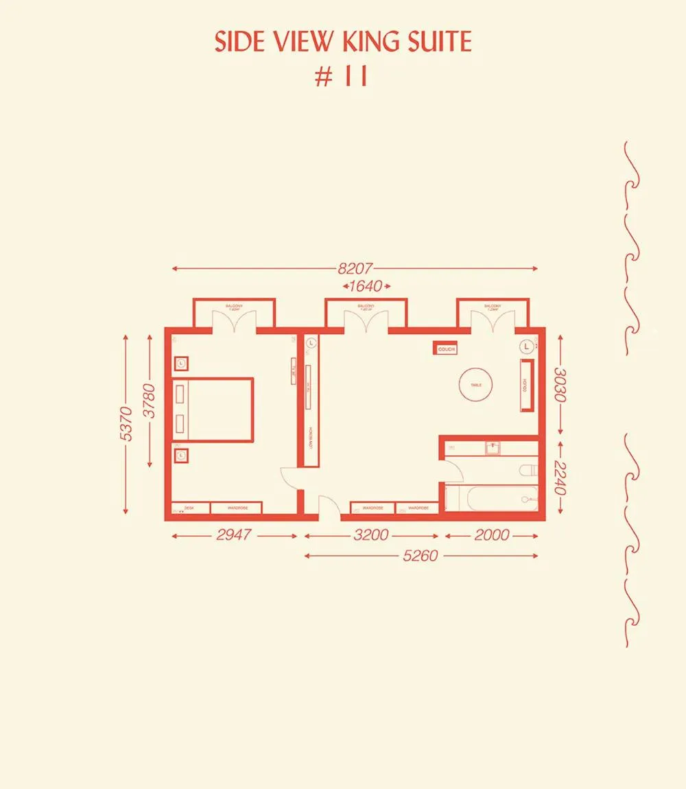 Floor plan in Hotel Ravesis