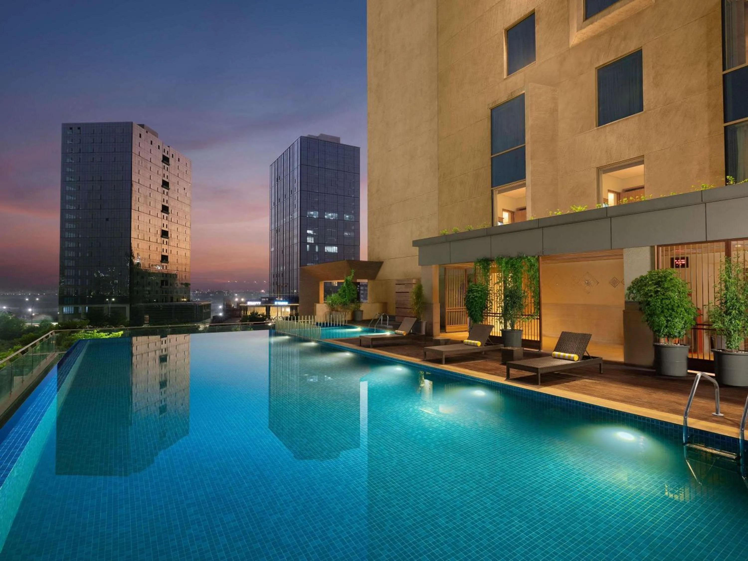 Pool view in Grand Mercure Ahmedabad GIFT City - An Accor Hotels Brand