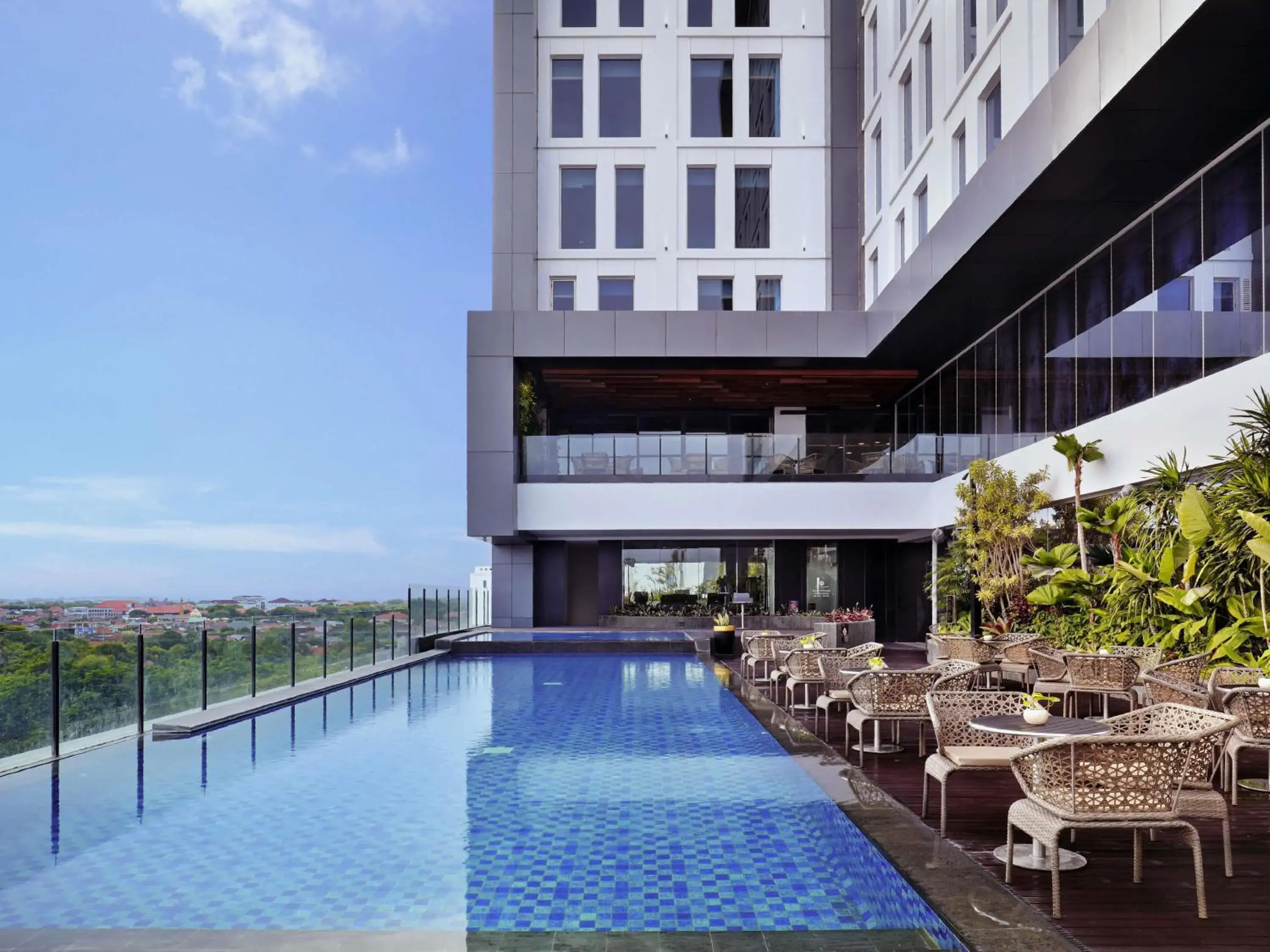 Pool view in Movenpick Surabaya City Pool view in Movenpick Surabaya City