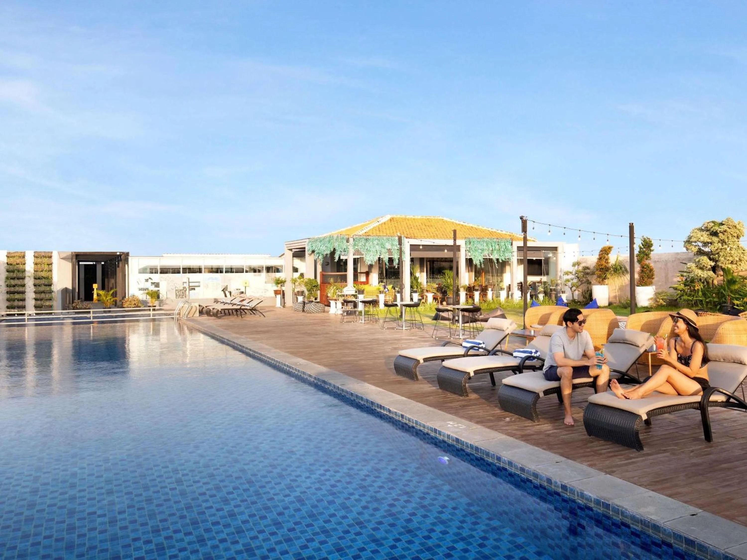 Pool view in Novotel Suites Yogyakarta Malioboro