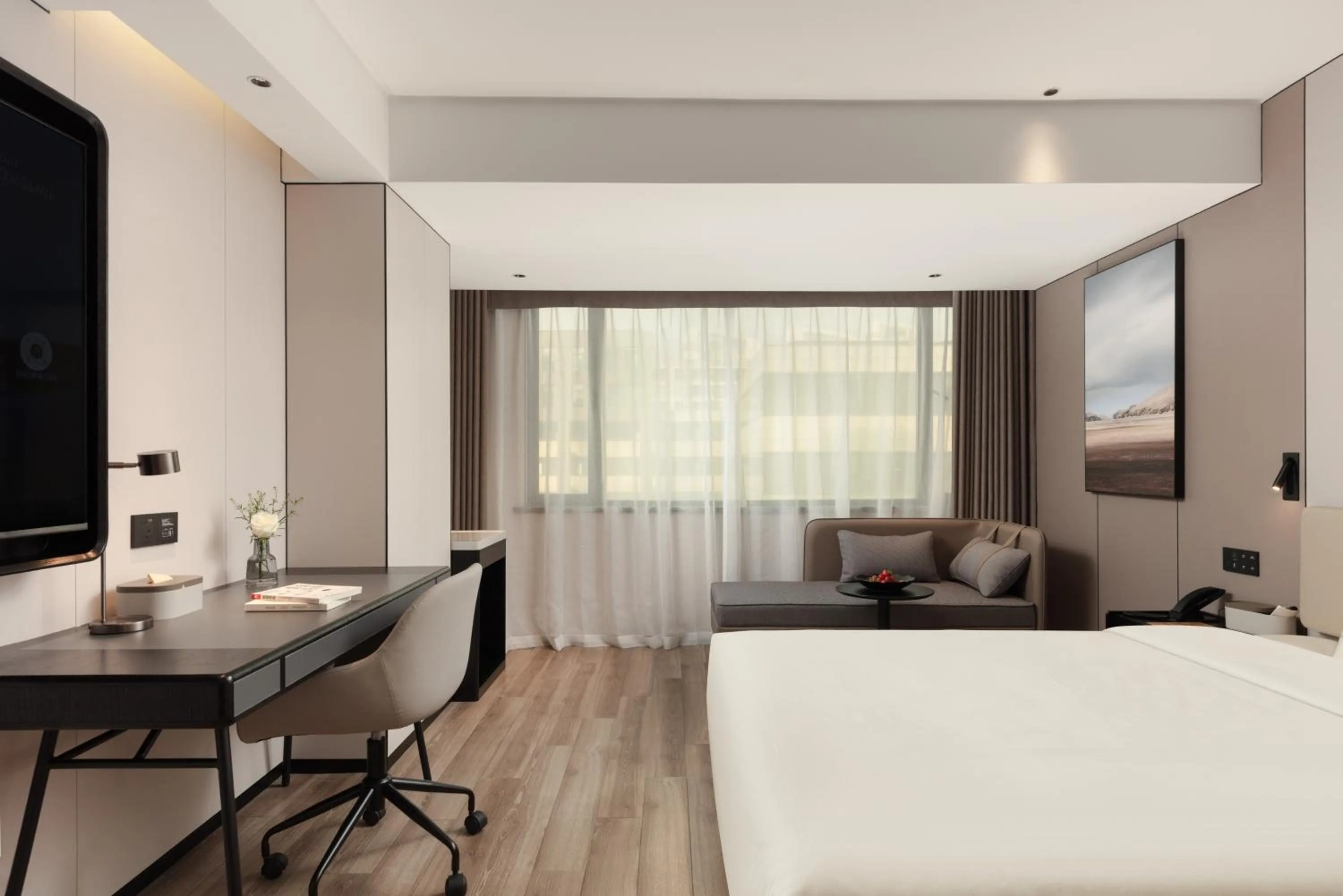 Bed in Atour Hotel New International Expo Center Longyang Road Shanghai