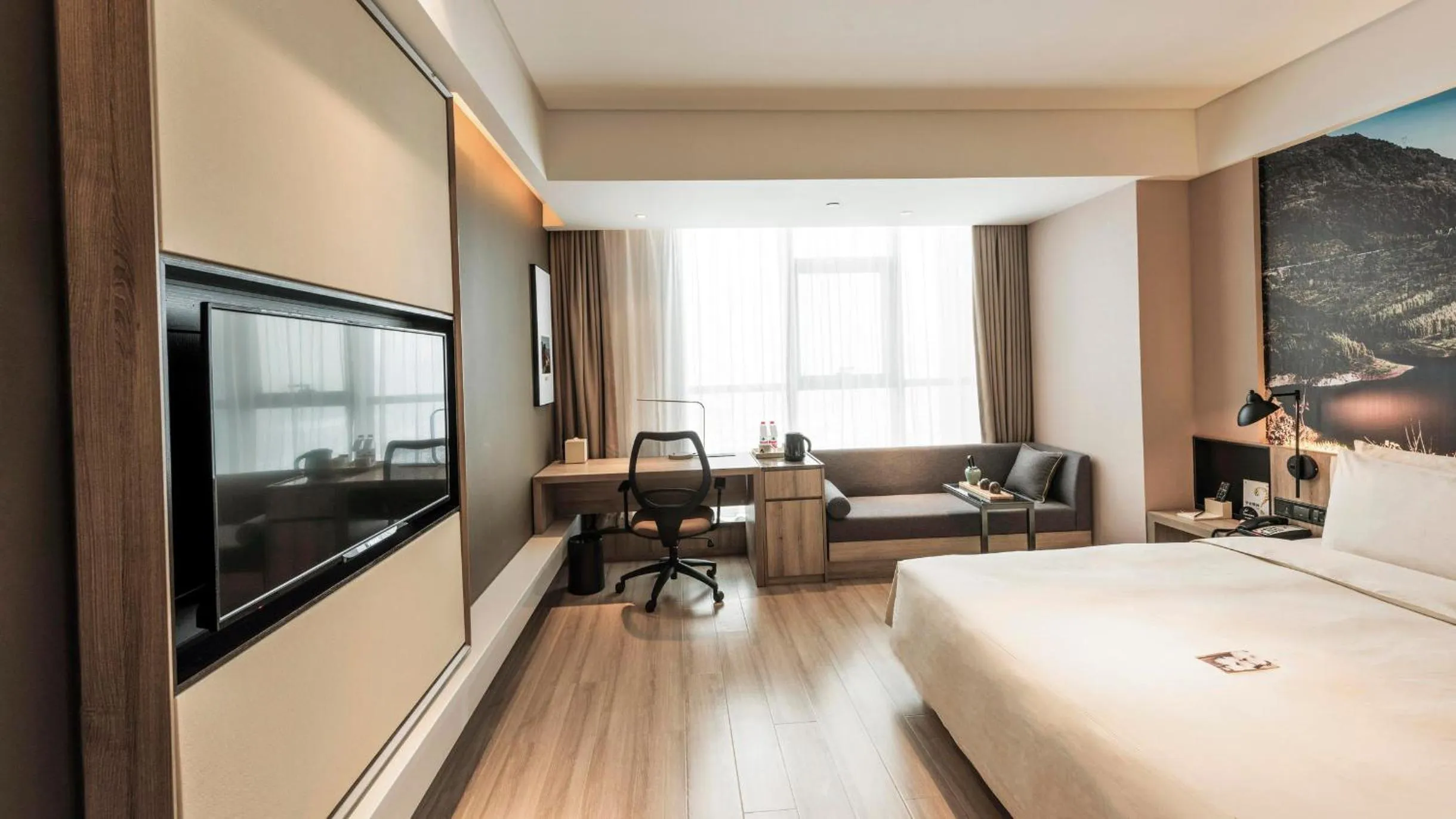 Bed in Atour Hotel North High Speed Railway Station Xi'an