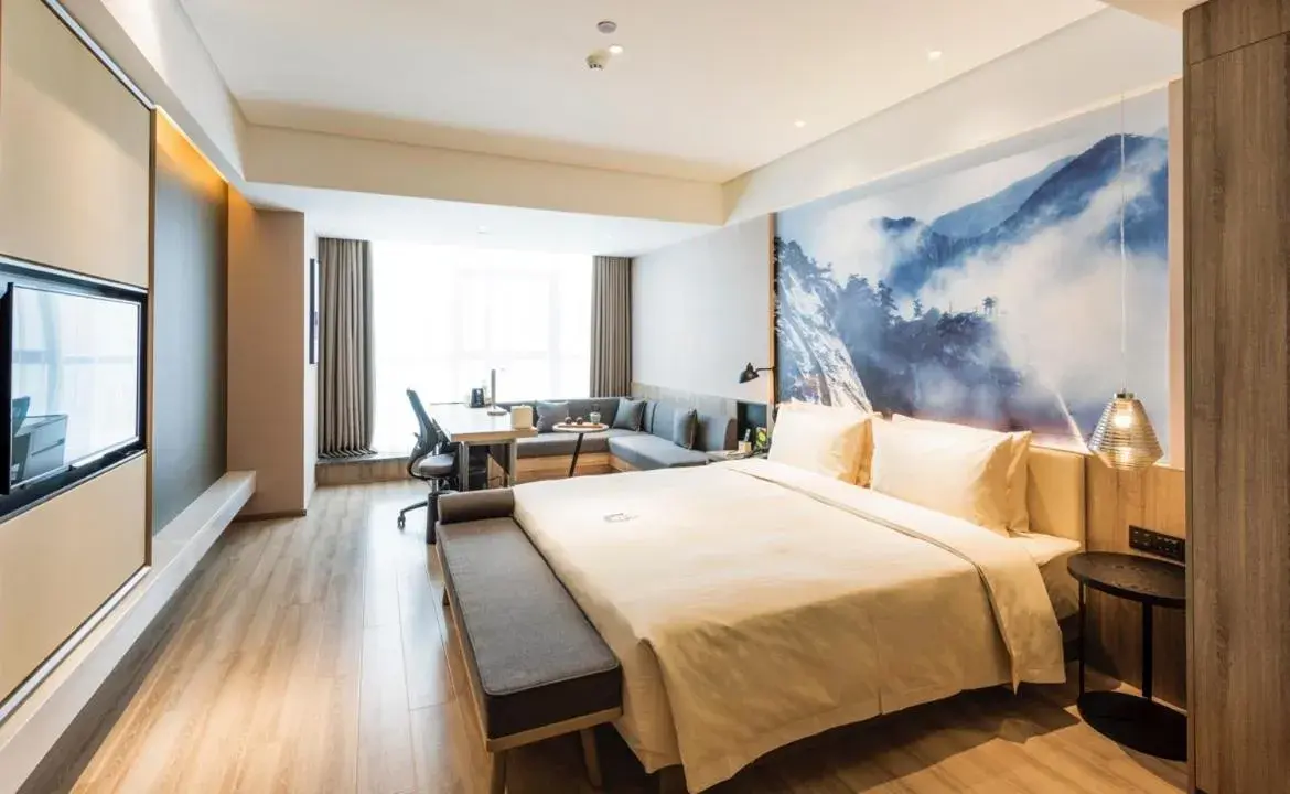 Bed in Atour Hotel North High Speed Railway Station Xi'an Bed in Atour Hotel North High Speed Railway Station Xi'an