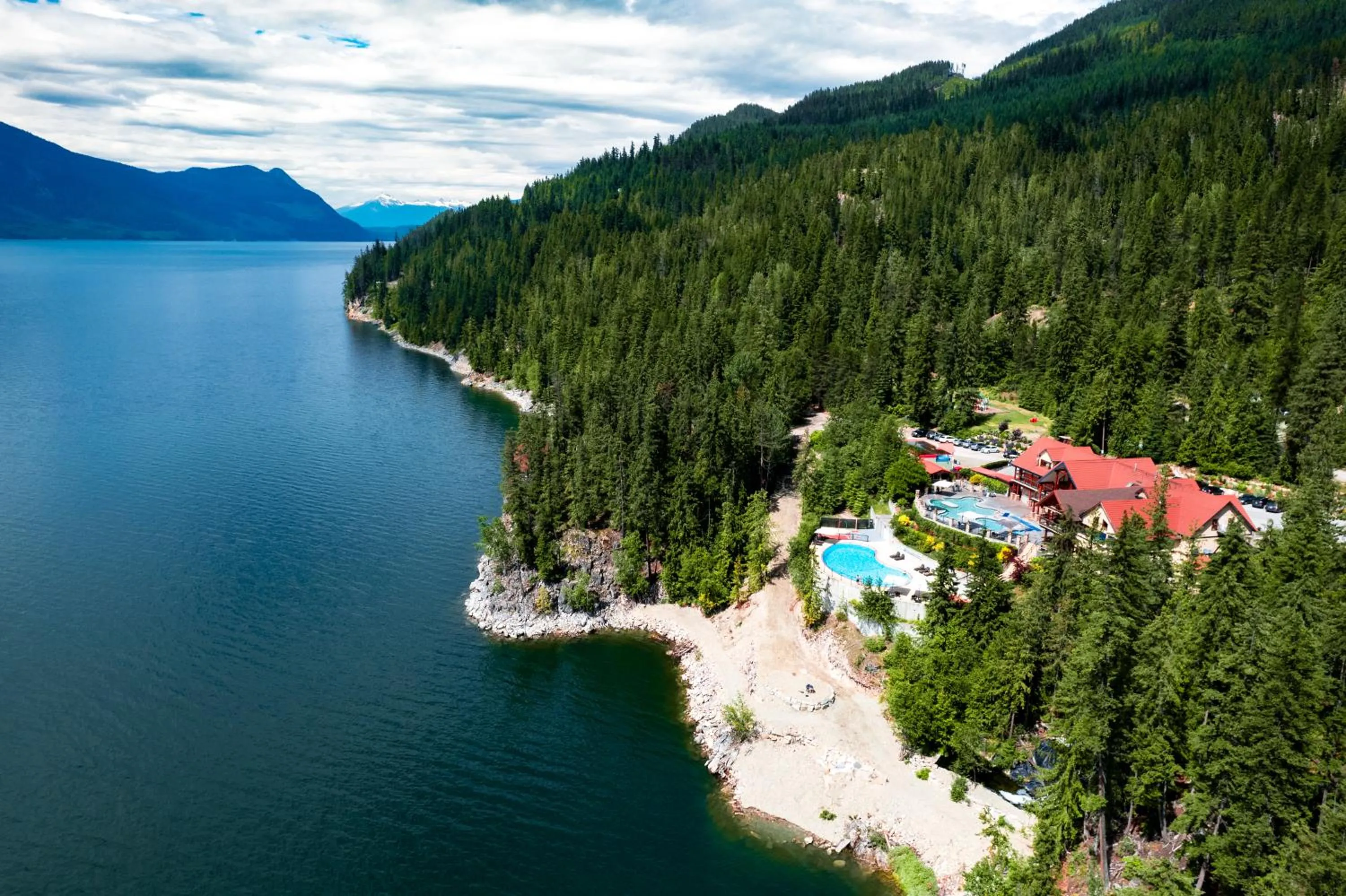 Property building in Halcyon Hot Springs Resort