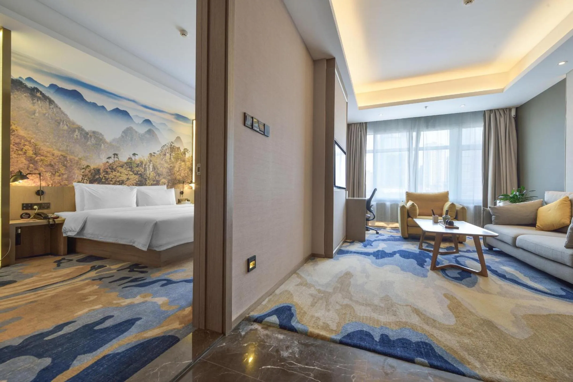 Bed in Atour Hotel Railway Station Dalian