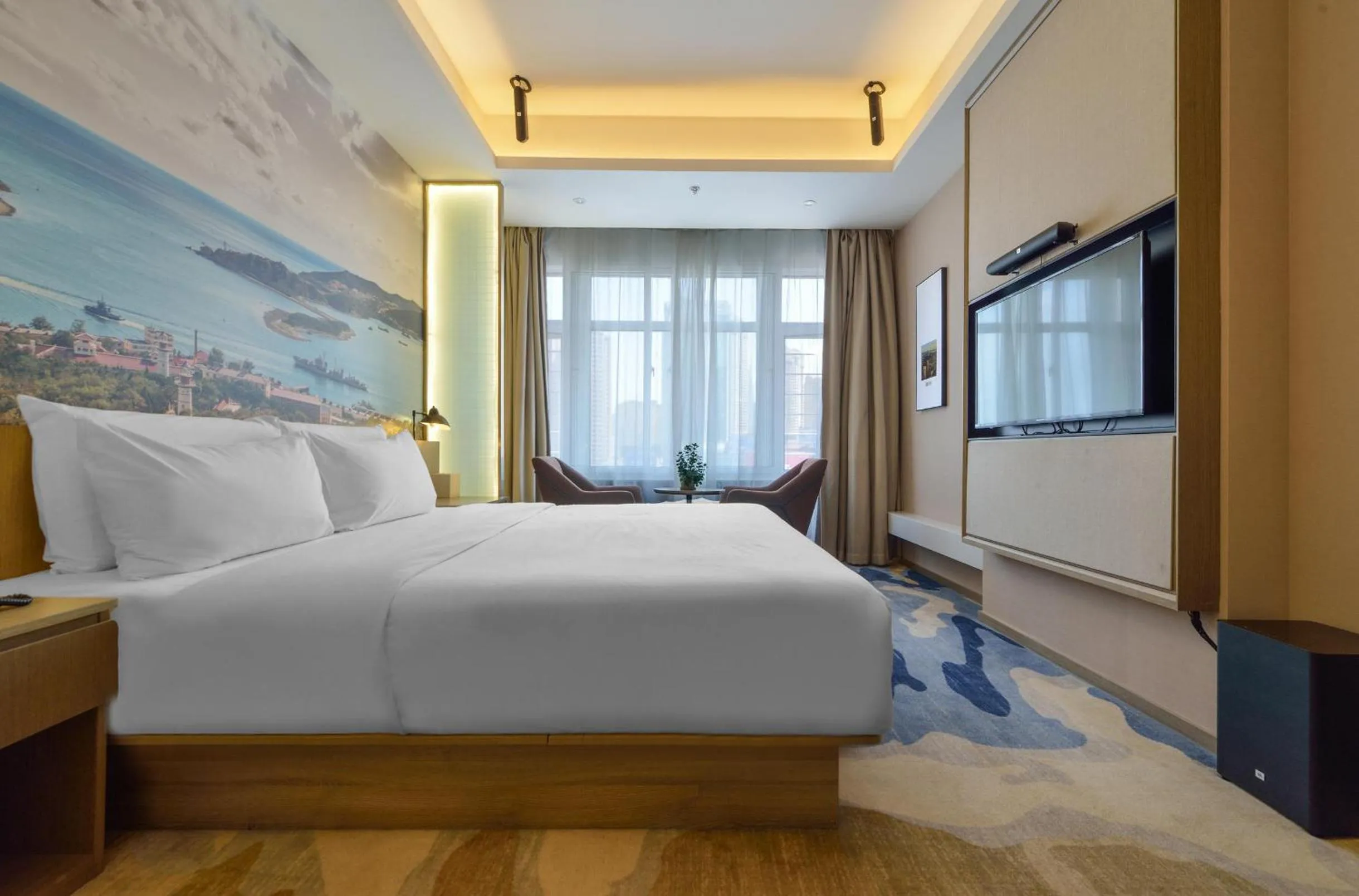 Bed in Atour Hotel Railway Station Dalian